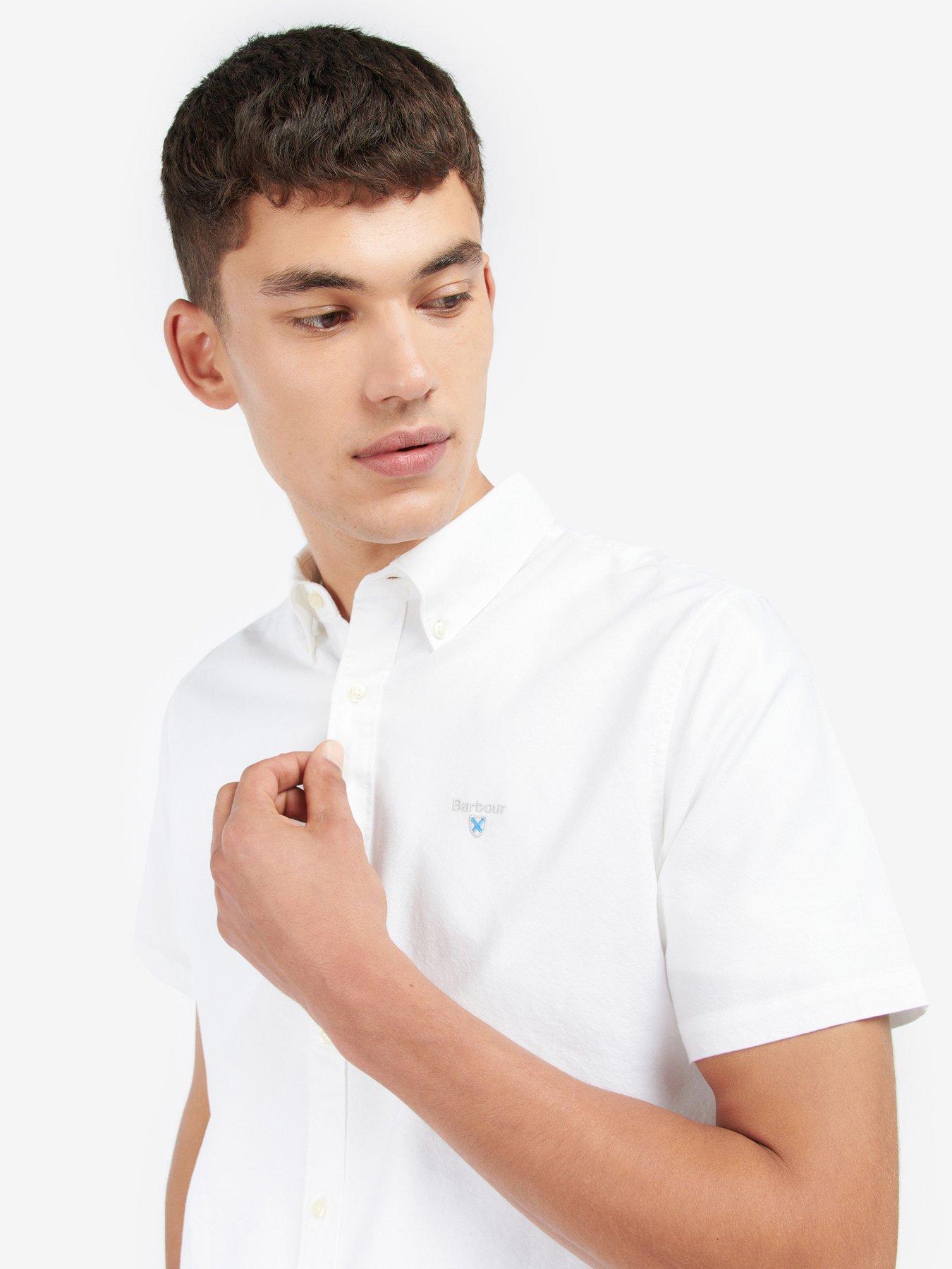 barbour-short-sleeve-oxford-tailored-fit-shirt-whiteoutfit