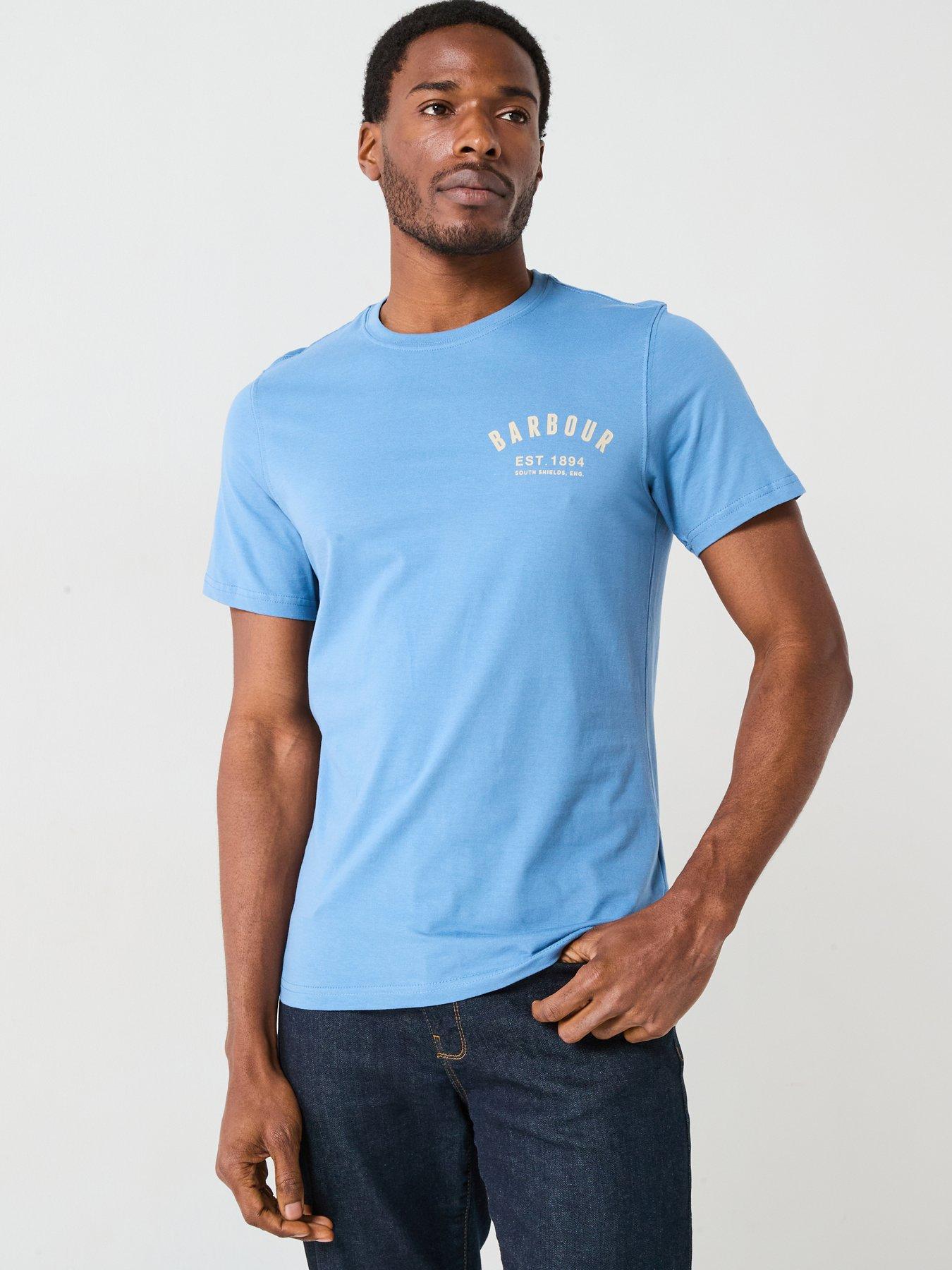 Image 1 of 5 of Barbour Short Sleeve Preppy Chest Logo T-Shirt - Blue