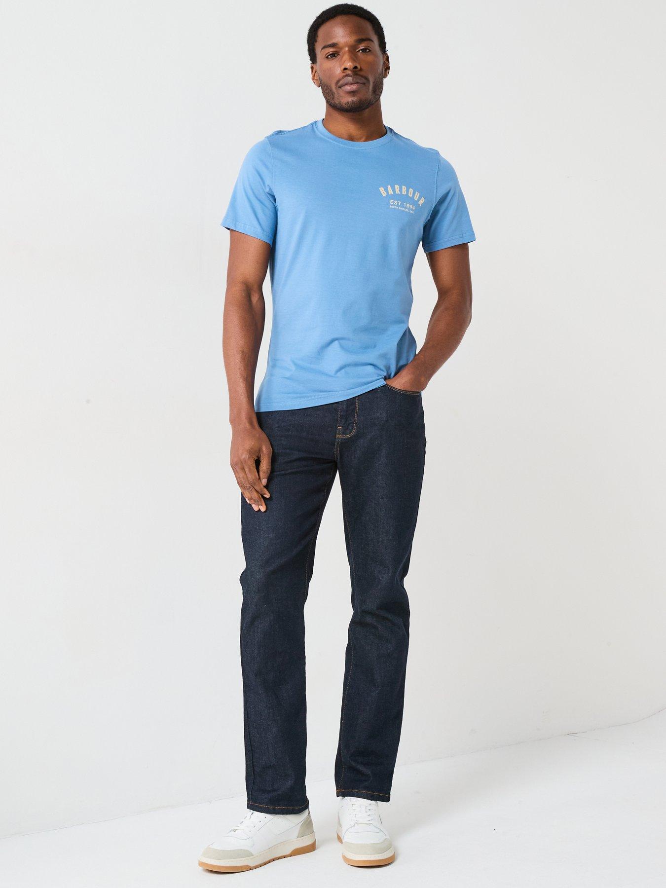 Image 3 of 5 of Barbour Short Sleeve Preppy Chest Logo T-Shirt - Blue