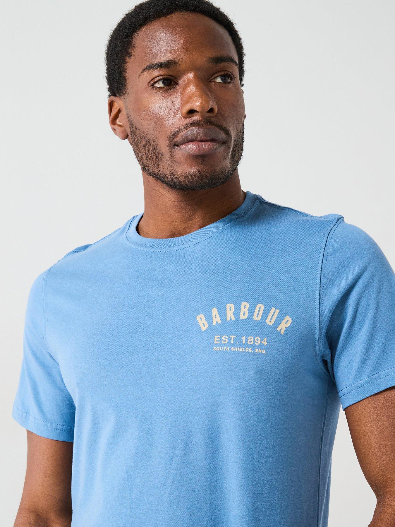 Image 4 of 5 of Barbour Short Sleeve Preppy Chest Logo T-Shirt - Blue