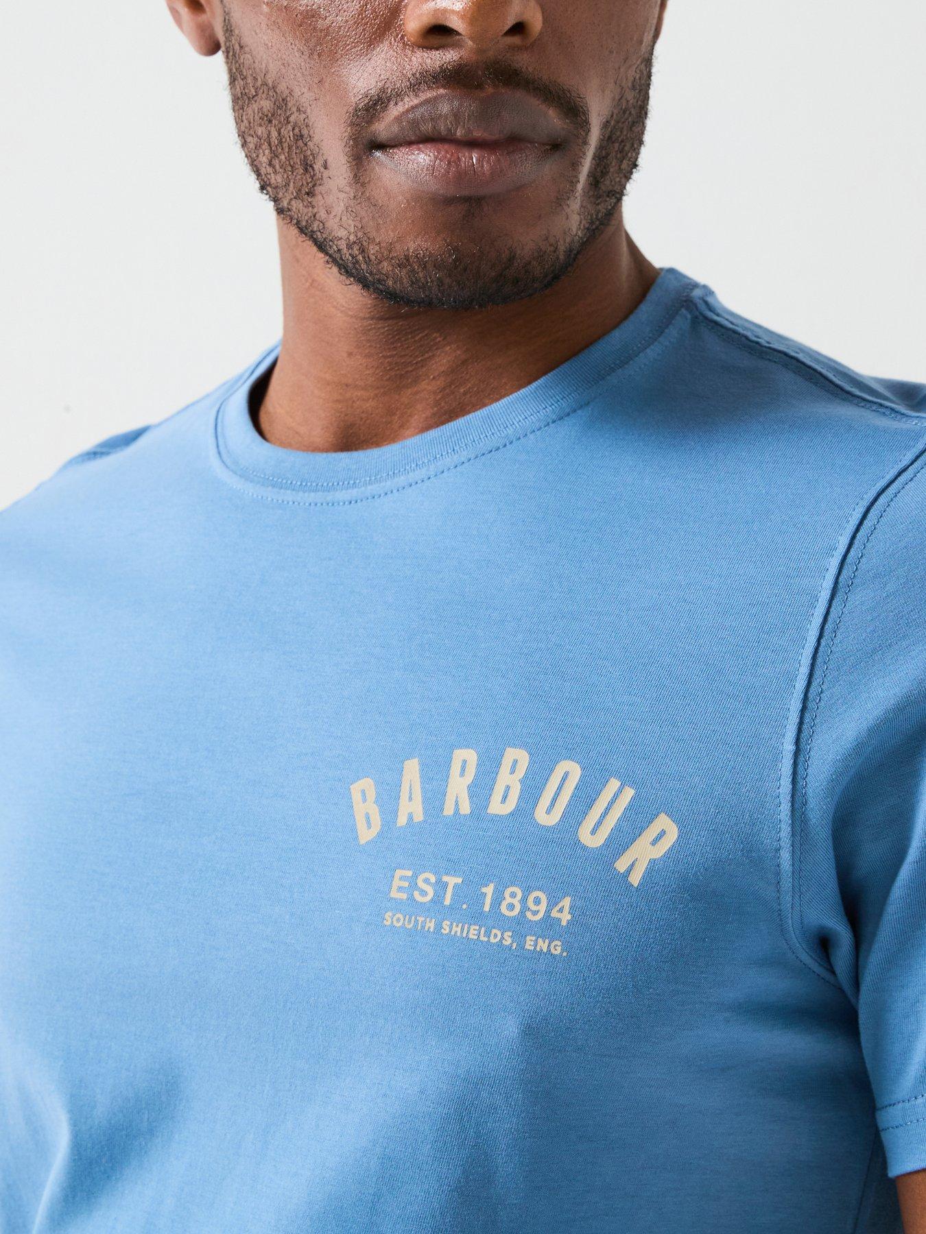 Image 5 of 5 of Barbour Short Sleeve Preppy Chest Logo T-Shirt - Blue