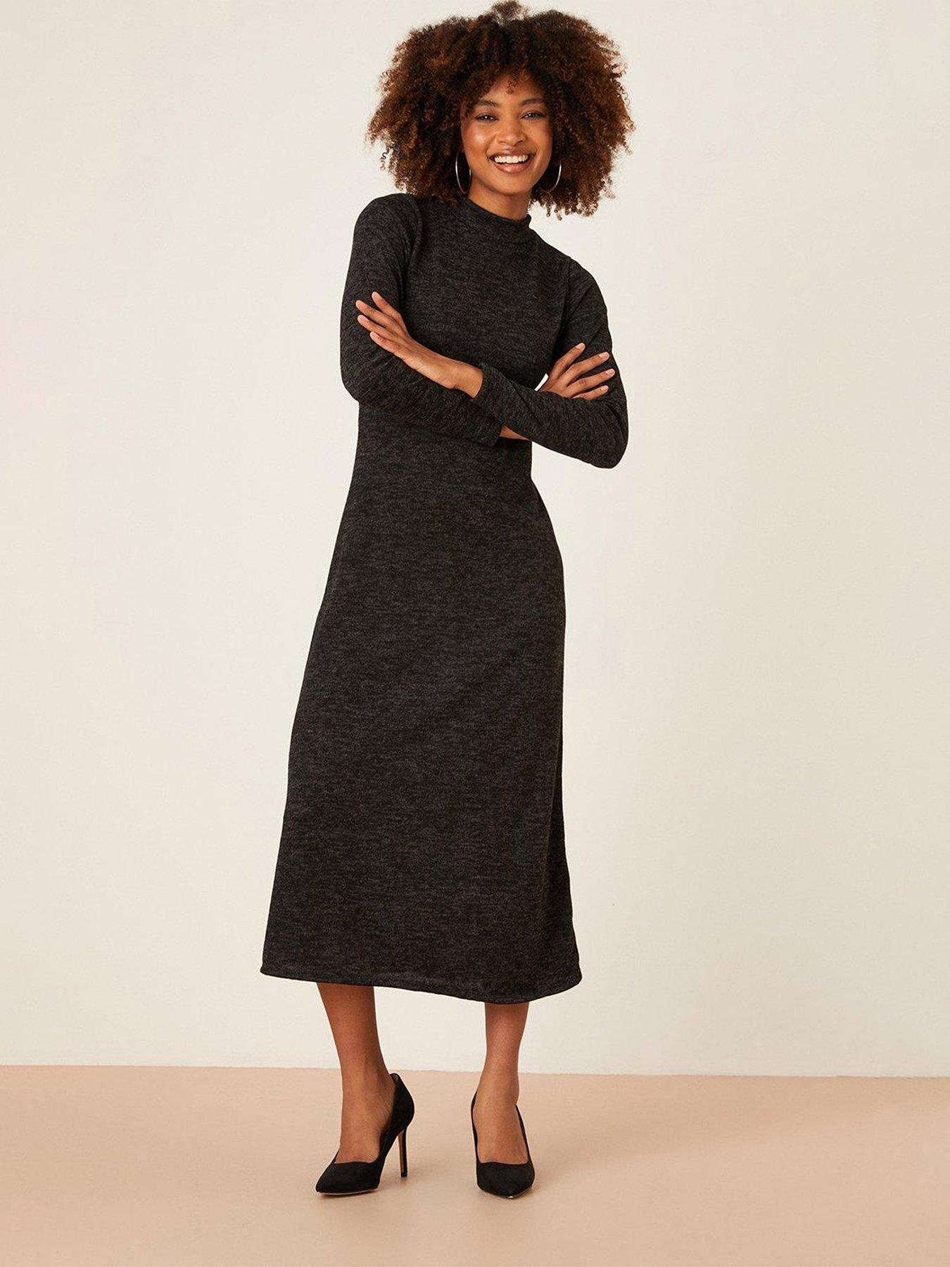 Charcoal midi outlet dress