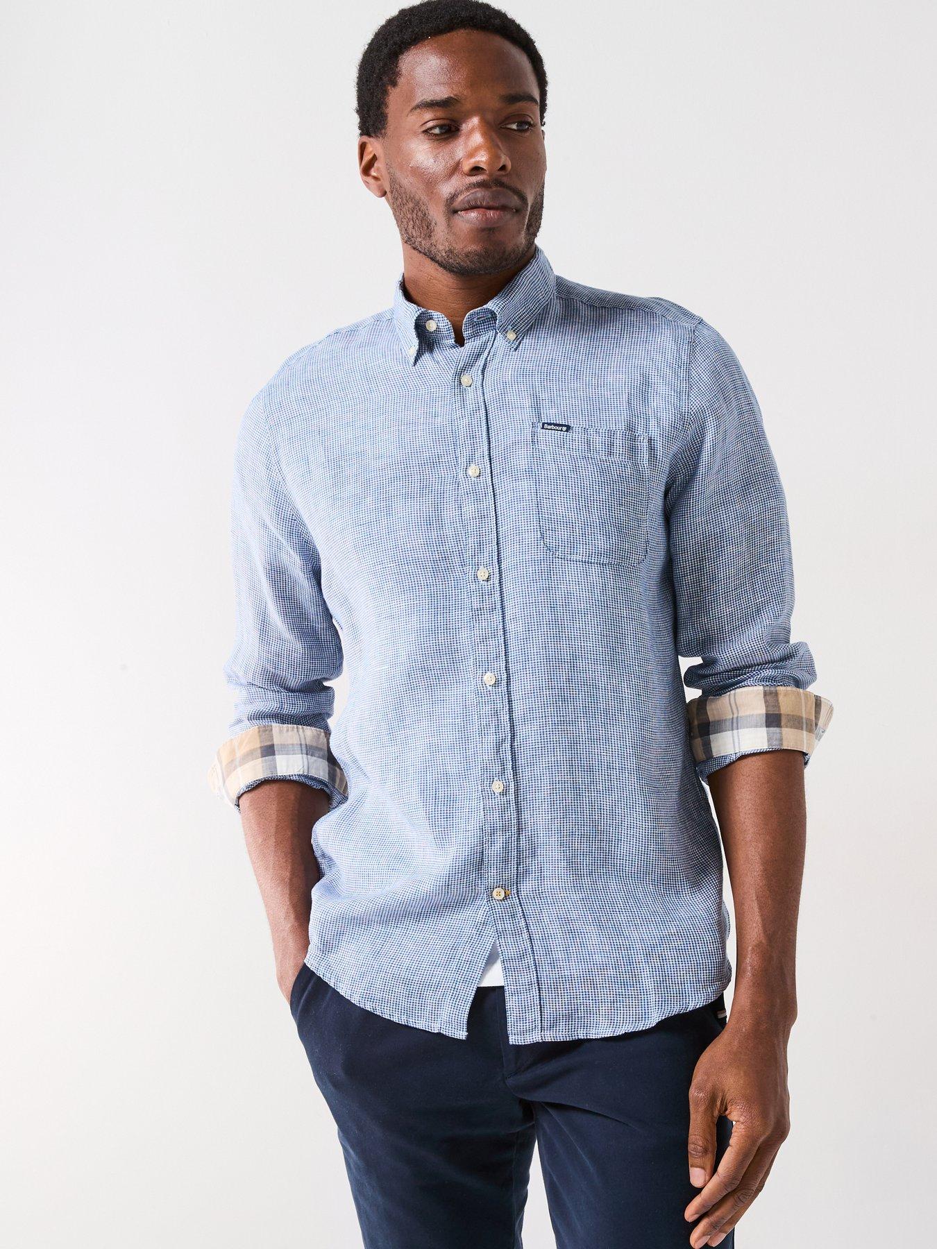 undefined Barbour Linton Gingham Tailored Shirt - Navy