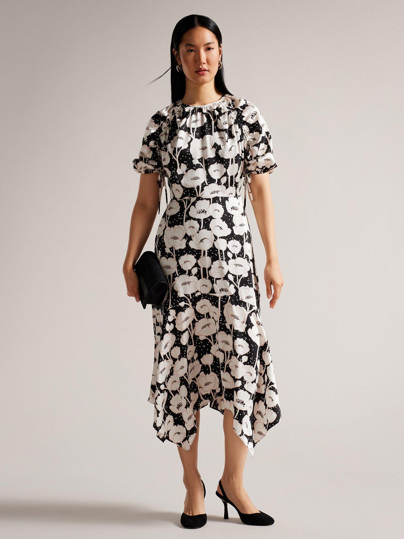 Ted baker black store and white dress