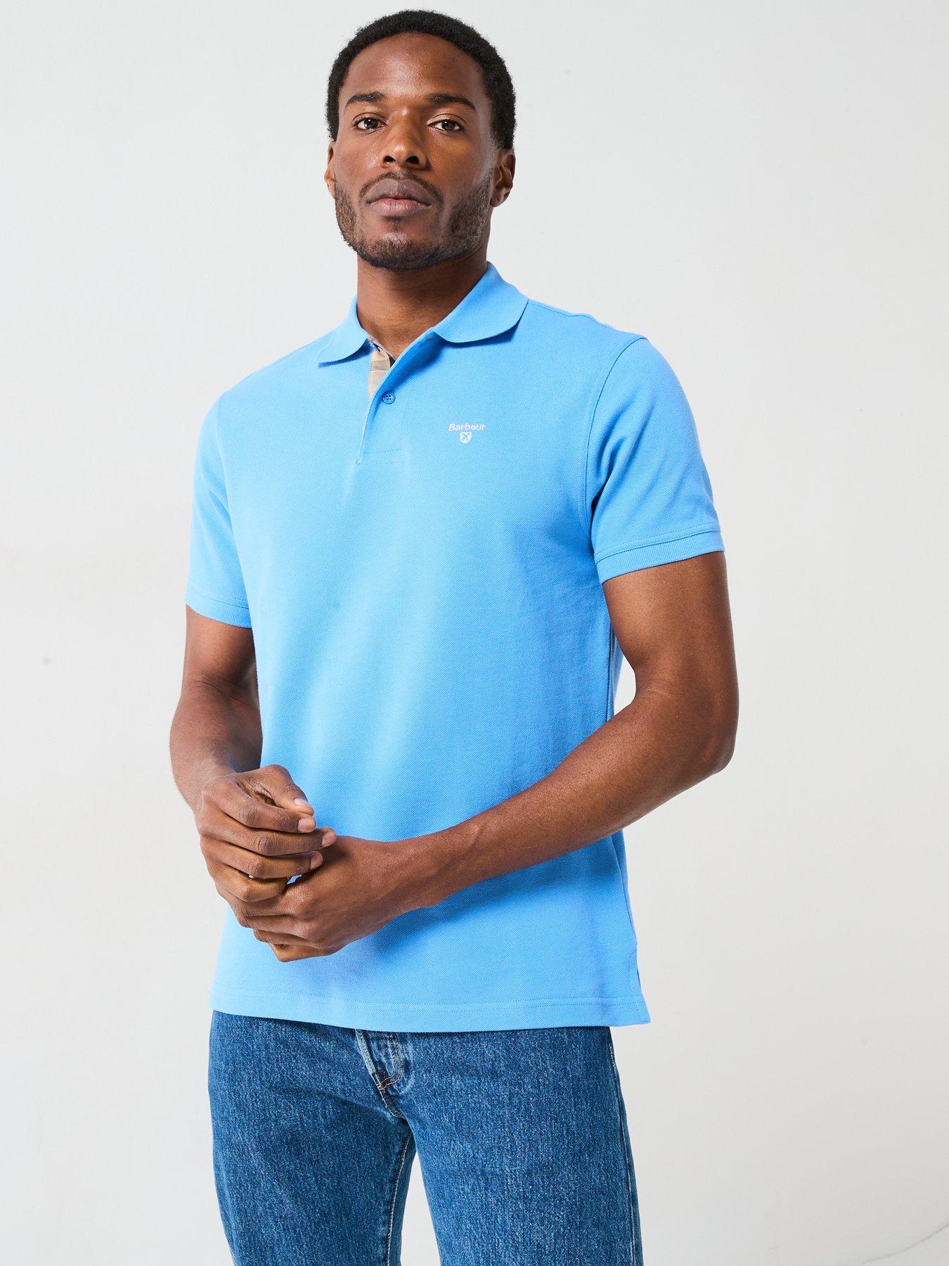 Image of Barbour Barbour Tartan Pique Polo Shirt - Blue