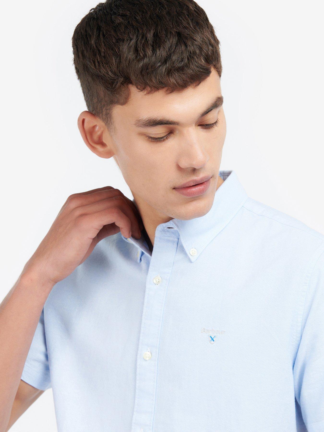 barbour-short-sleeve-oxford-tailored-fit-shirt-light-blueoutfit