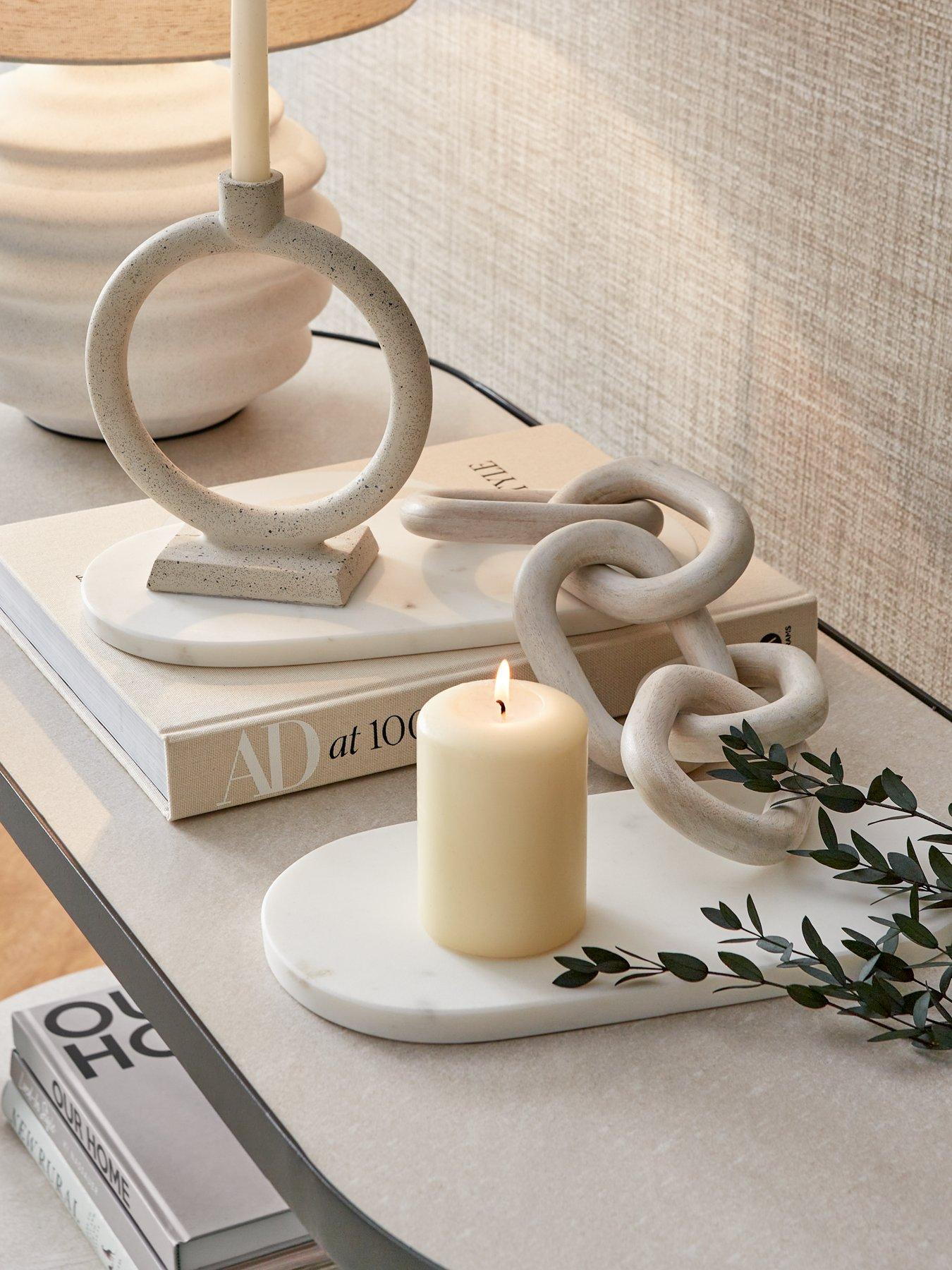 Image 1 of 5 of Michelle Keegan Home Set of 2 Marble Decorative Tray