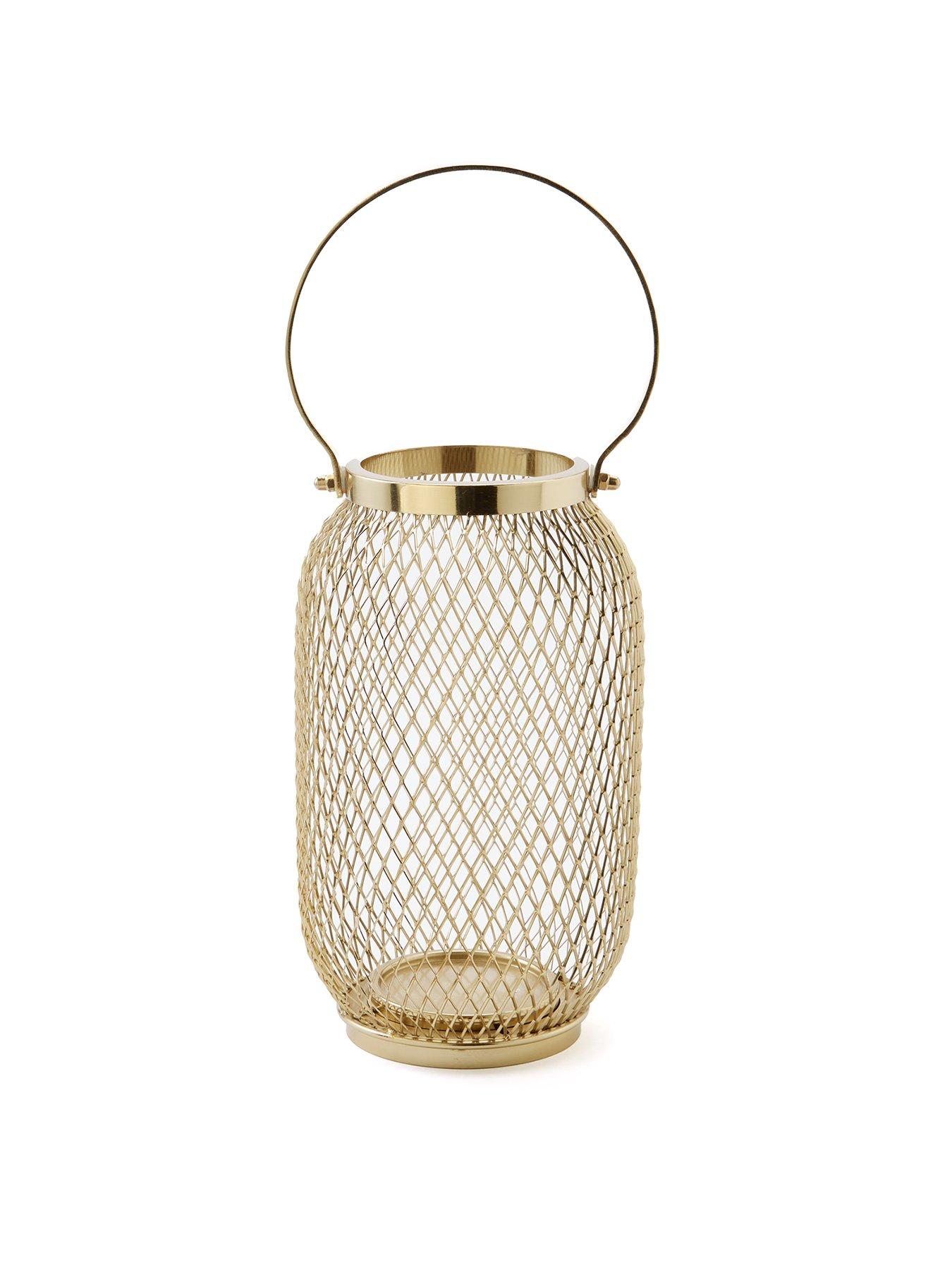 Image 2 of 5 of Very Home Gold Metal Mesh Lantern