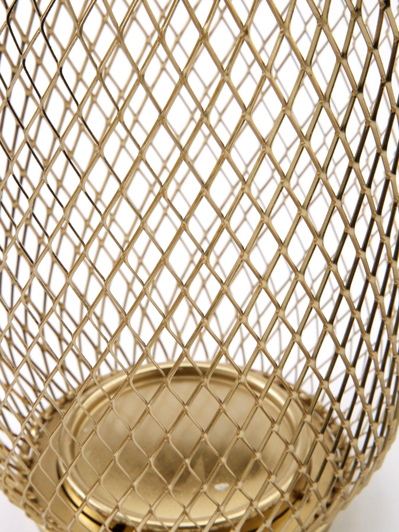 Image 5 of 5 of Very Home Gold Metal Mesh Lantern