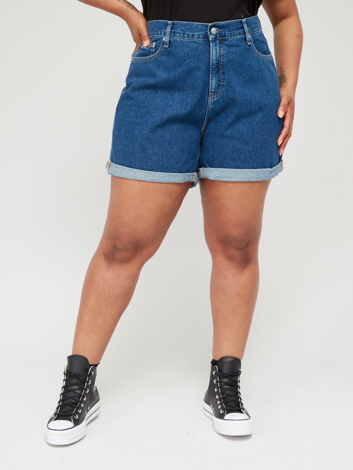 Mom jean hotsell shorts plus size