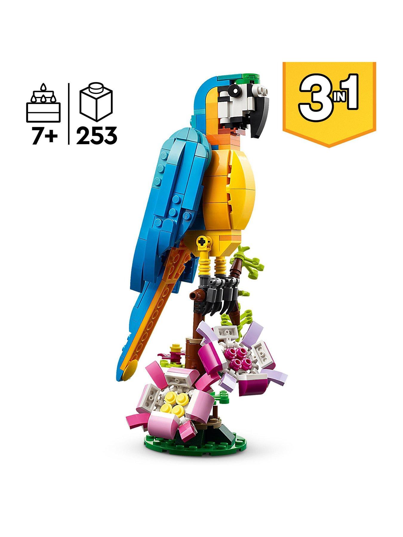 Image 2 of 8 of LEGO Creator 3-in-1 Exotic Parrot Building Set 31136