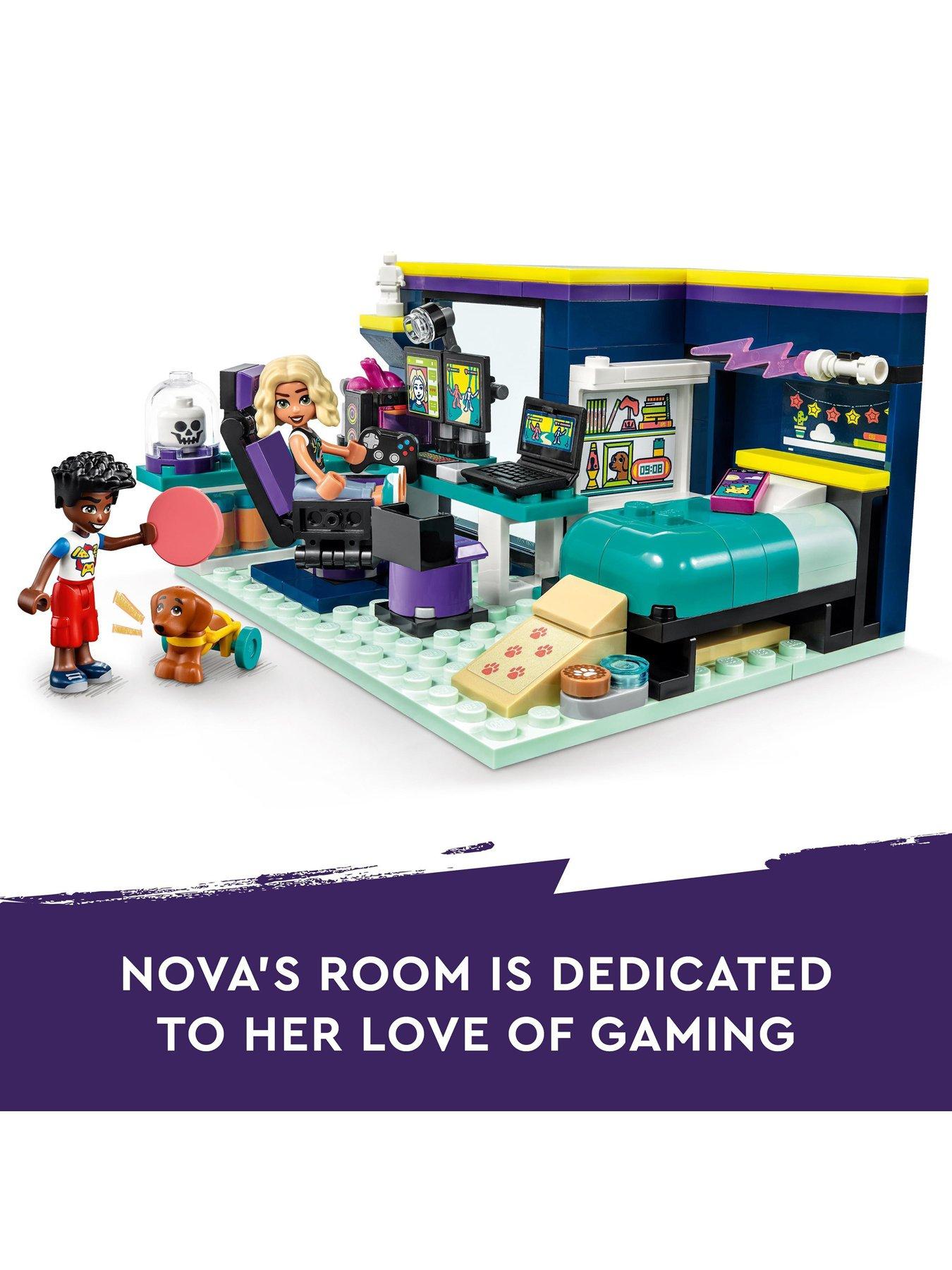  LEGO Friends Nova's Room Gaming Themed Bedroom Playset 41755,  Collectible Toy with Zac Mini-Doll and Pickle The Dog, Small Gift Idea for  Kids 6 and Up : Toys & Games