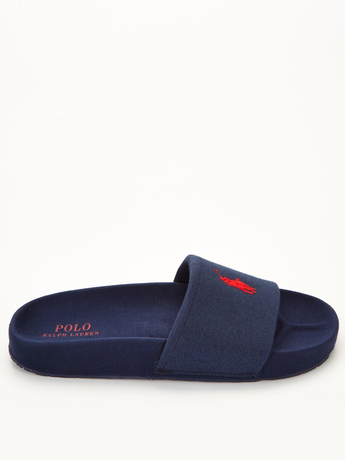 Ralph lauren mens best sale sunday scuff slippers navy