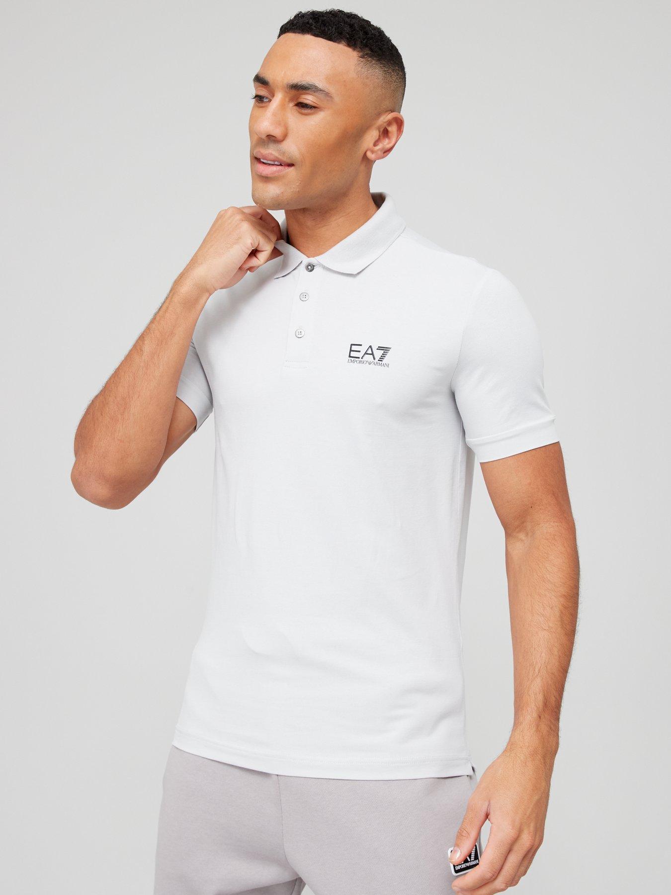 EA7 Emporio Armani Core ID Polo Shirt Light Grey Very Ireland