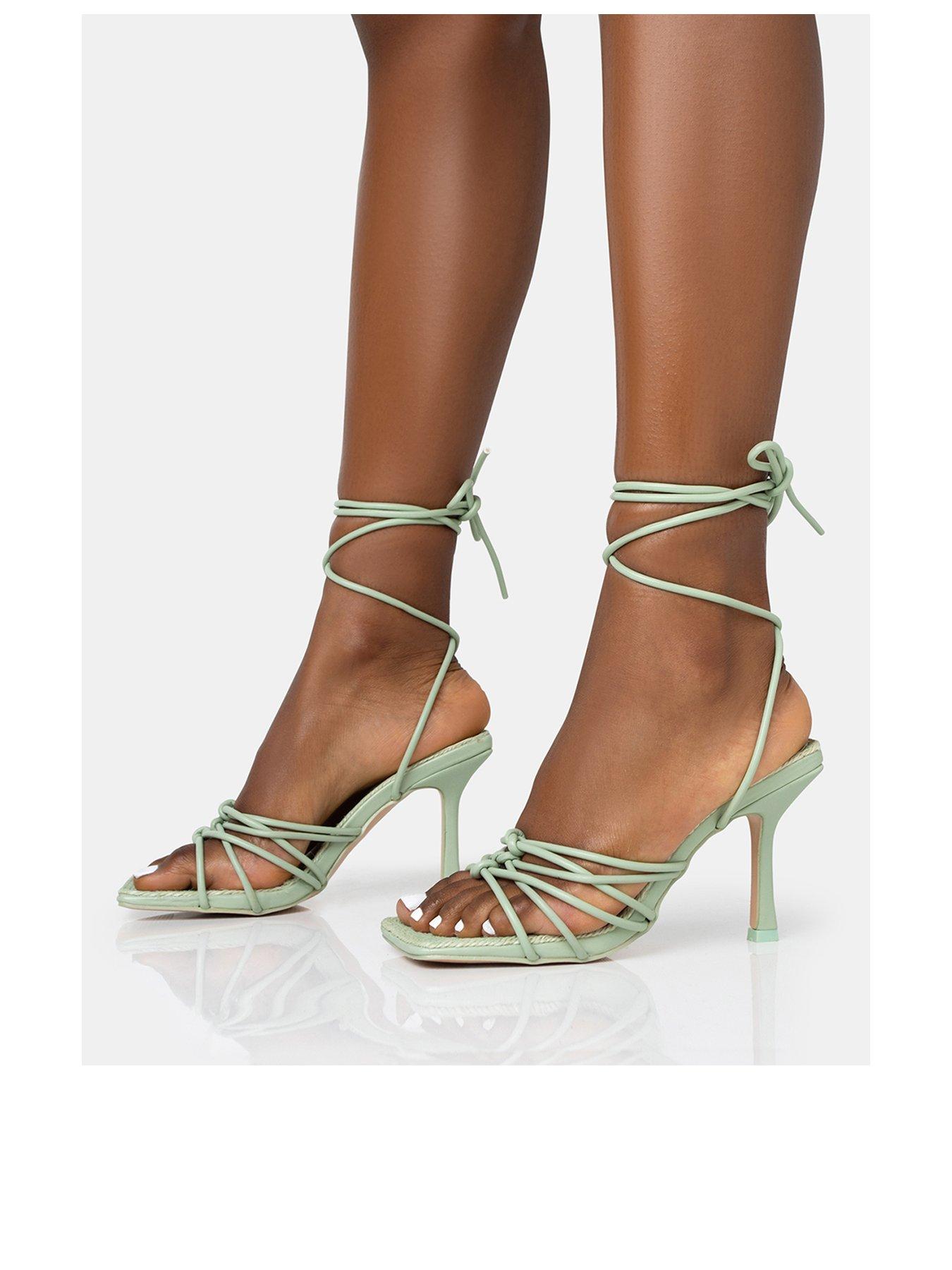 Mint green hotsell strappy heels