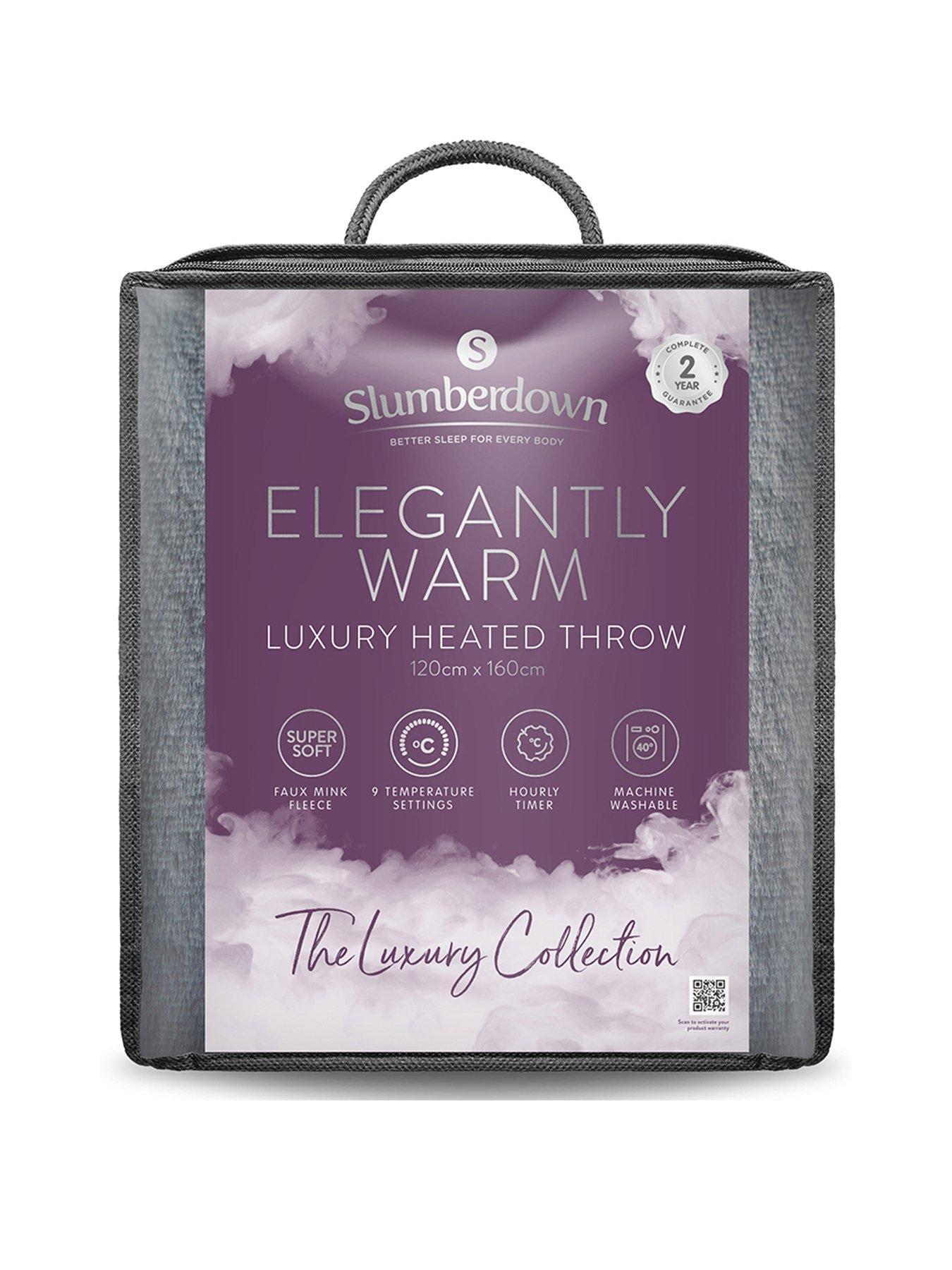 Image 1 of 7 of Slumberdown Elegantly Warm Heated Throw - Blue