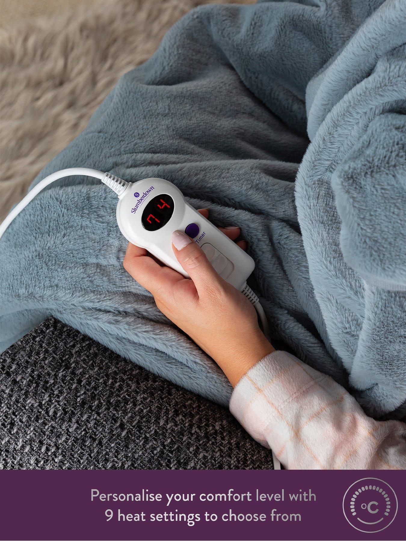 Image 3 of 7 of Slumberdown Elegantly Warm Heated Throw - Blue