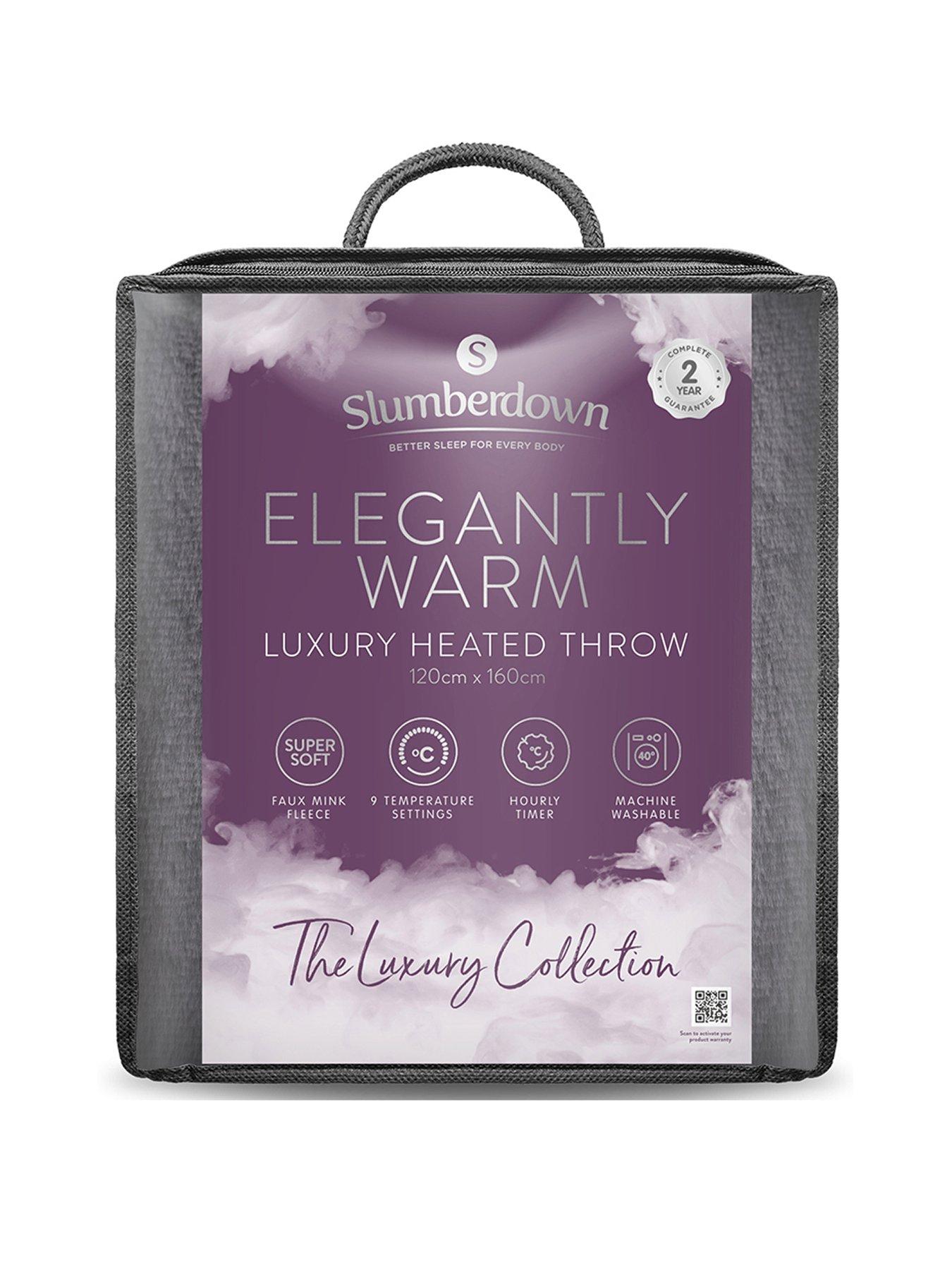 Image 1 of 7 of Slumberdown Elegantly Warm Heated Throw - Charcoal