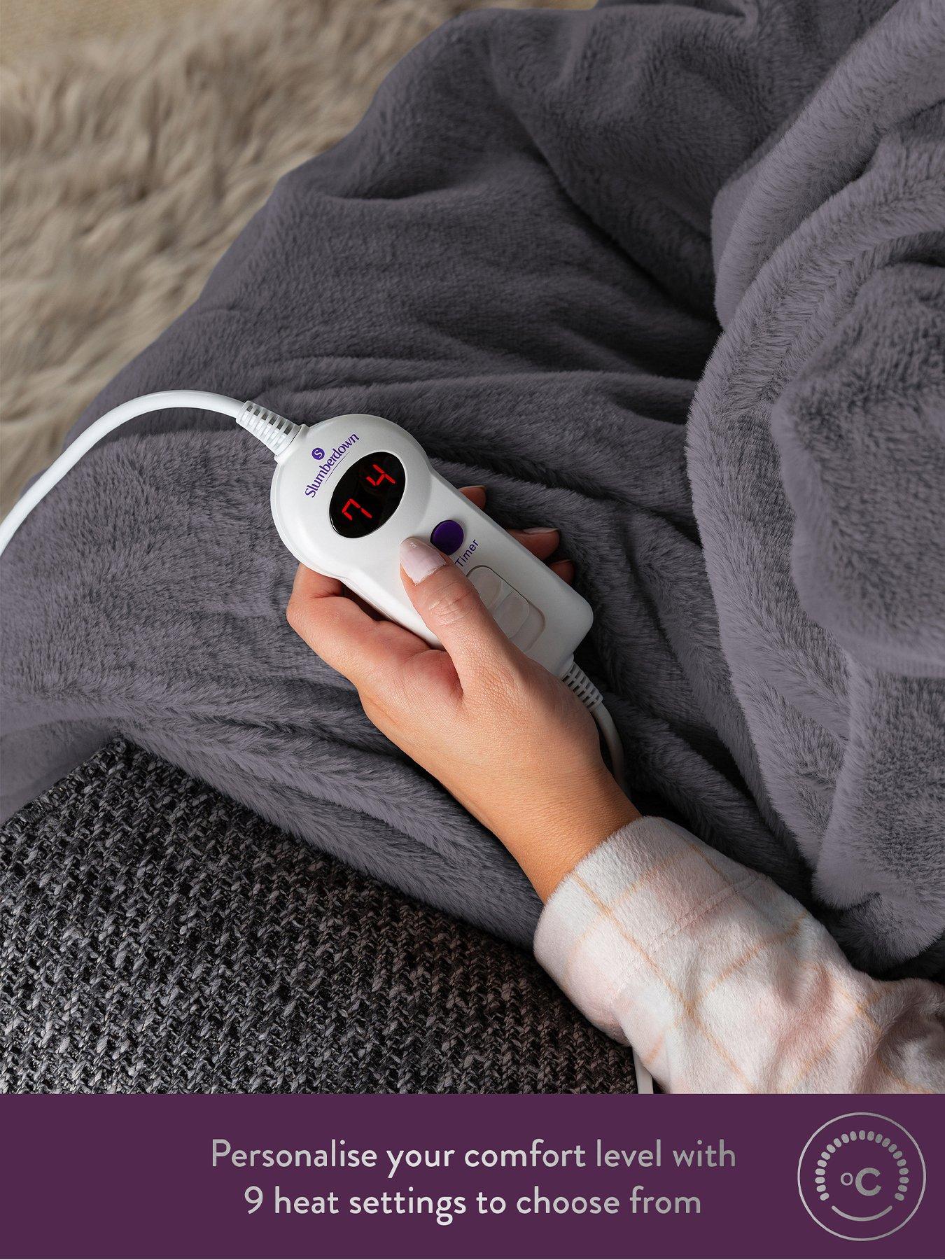 Image 3 of 7 of Slumberdown Elegantly Warm Heated Throw - Charcoal