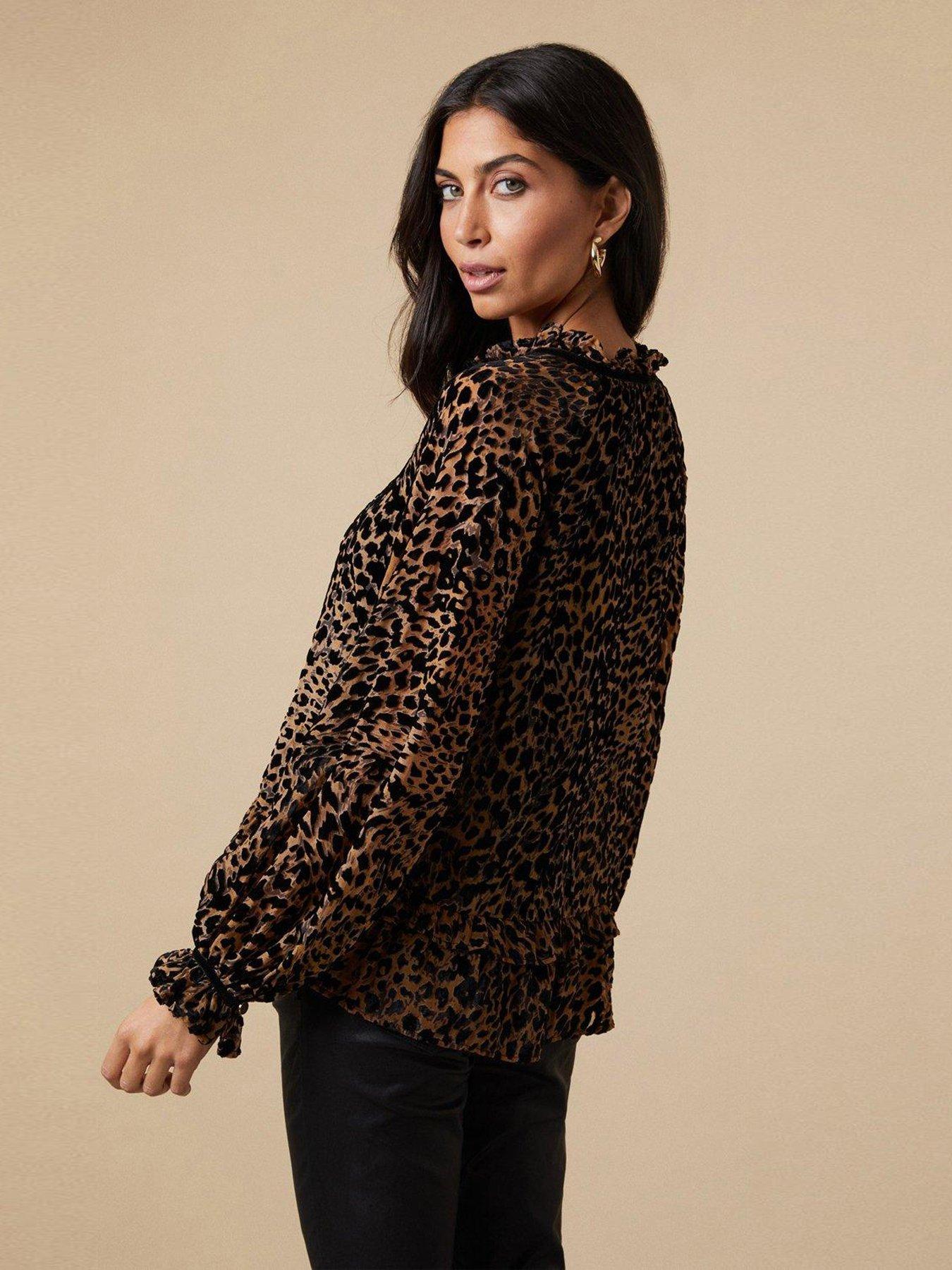 wallis leopard print blouse