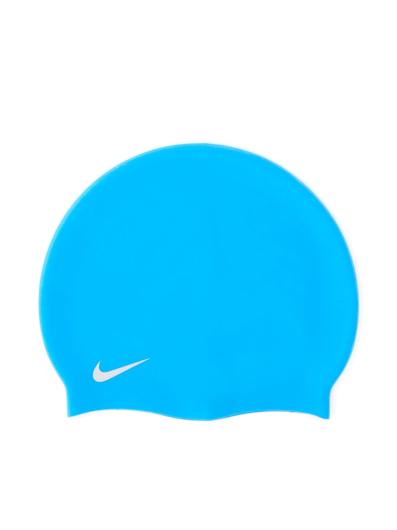 Image 1 of 3 of Nike Solid Silicone Swimming Cap - Blue