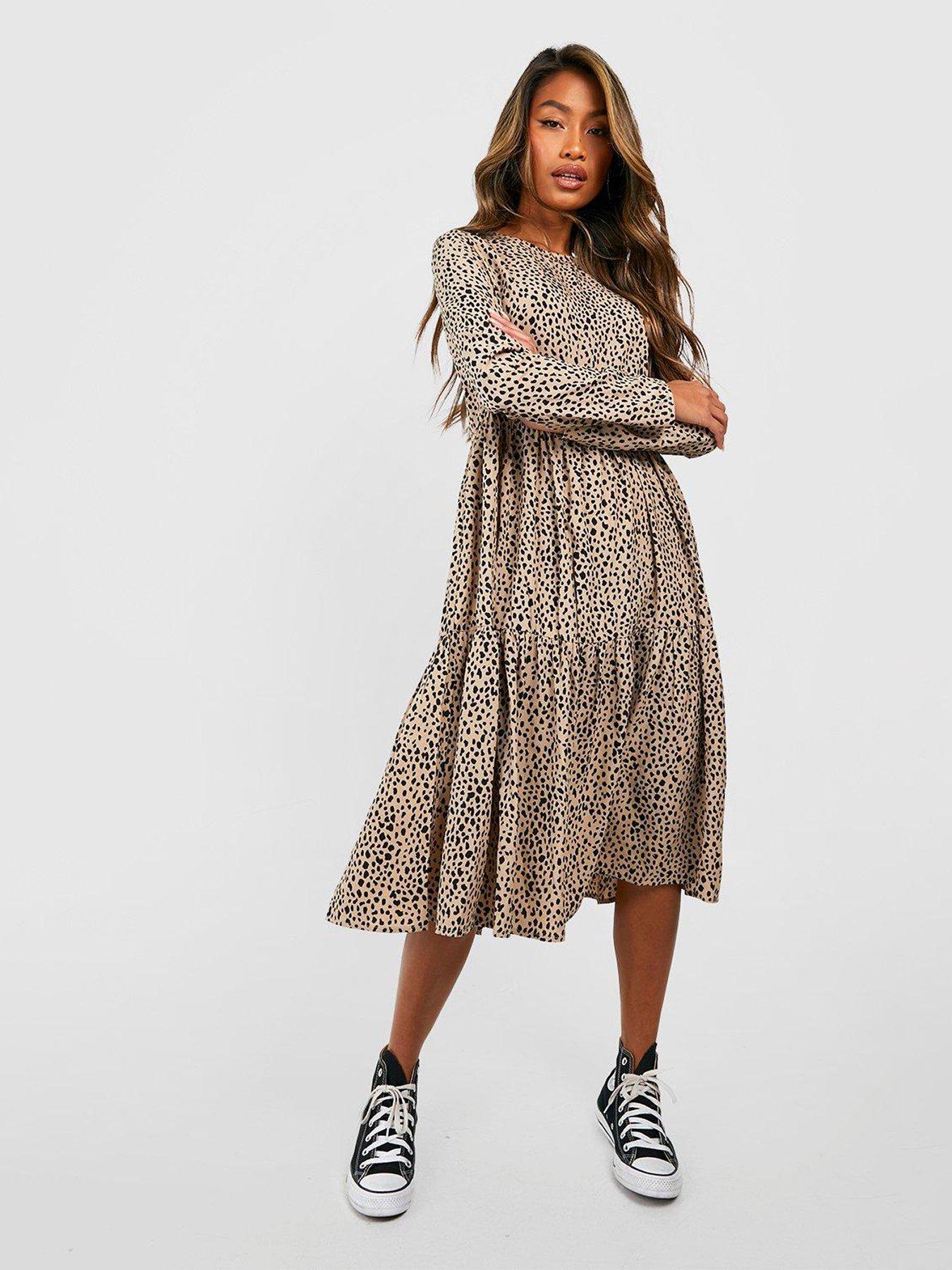 Boohoo polka dot midi 2024 dress