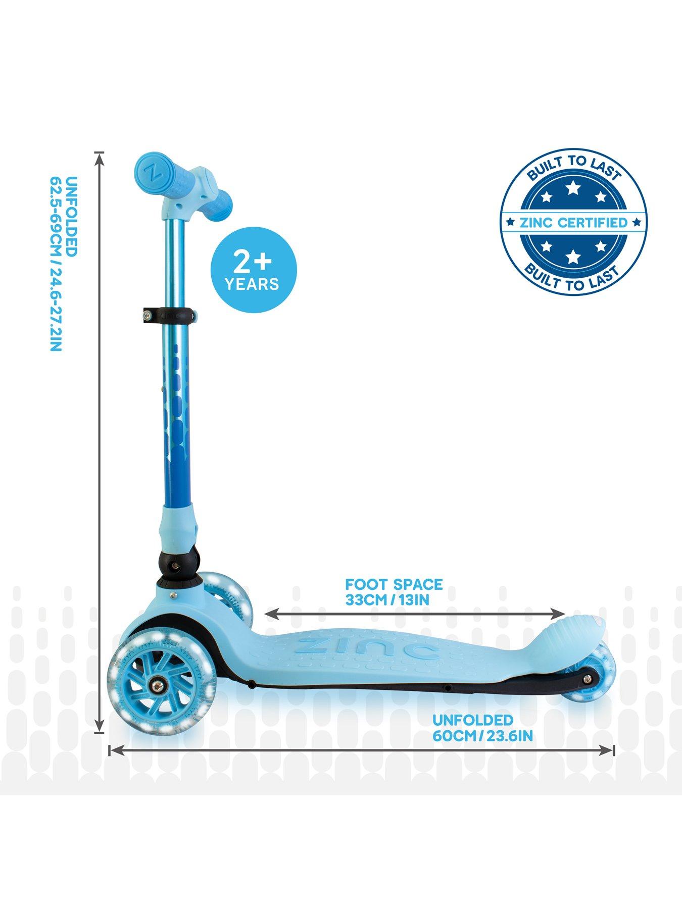 flyte-hy-pronbspzinc-three-wheeled-folding-flyte-scooter--nbspocean-blueback