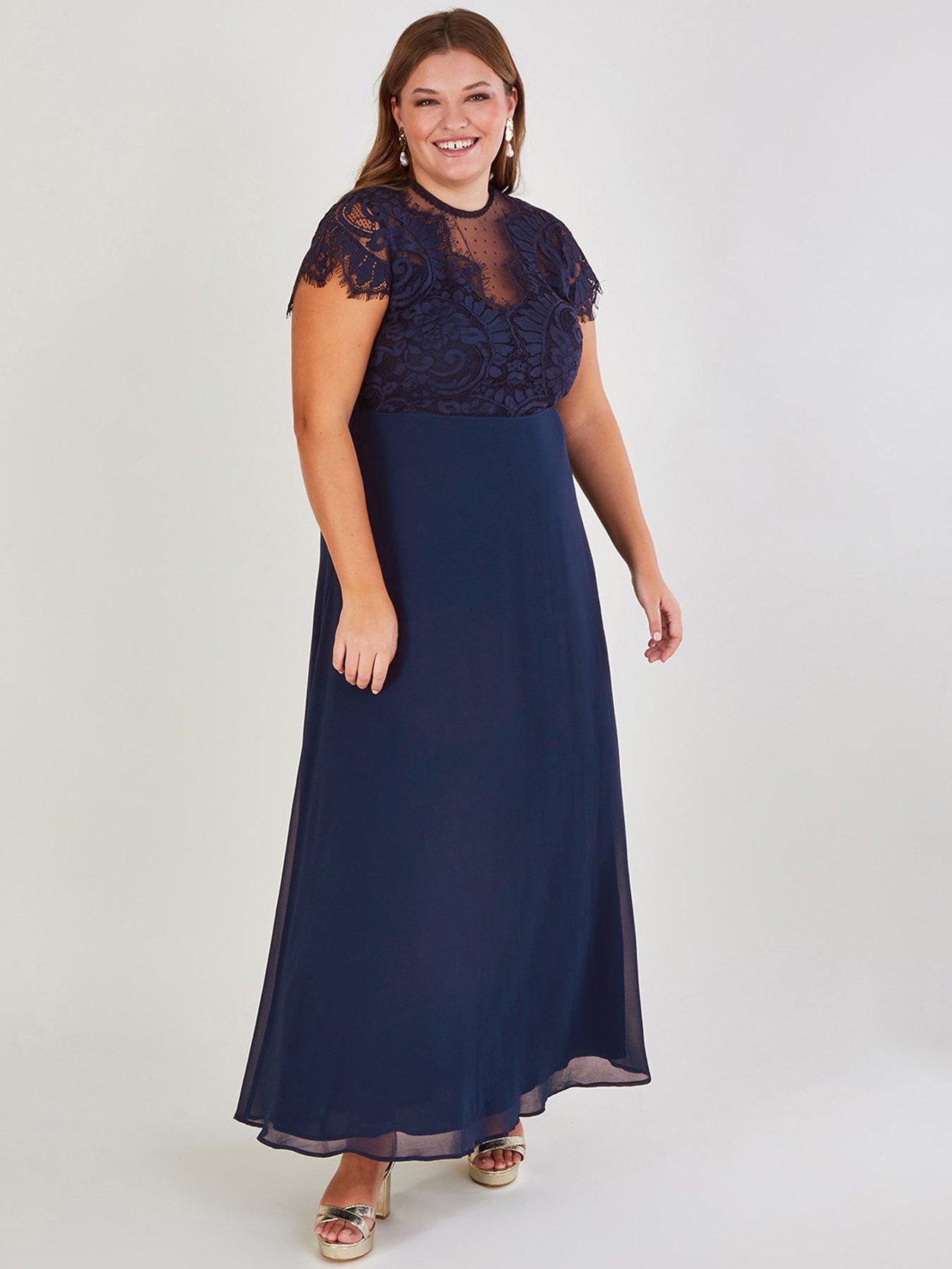 Monsoon navy shop maxi dress