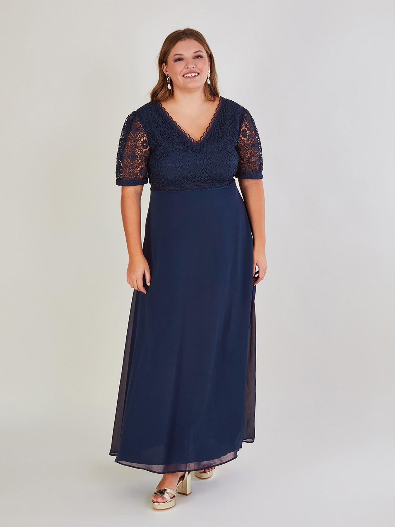 Image 1 of 6 of Monsoon Lilibet Lace Maxi Bridesmaid Dress