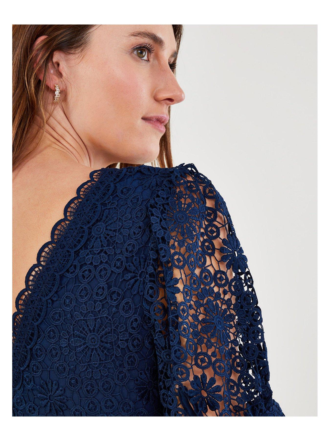 Image 6 of 6 of Monsoon Lilibet Lace Maxi Bridesmaid Dress