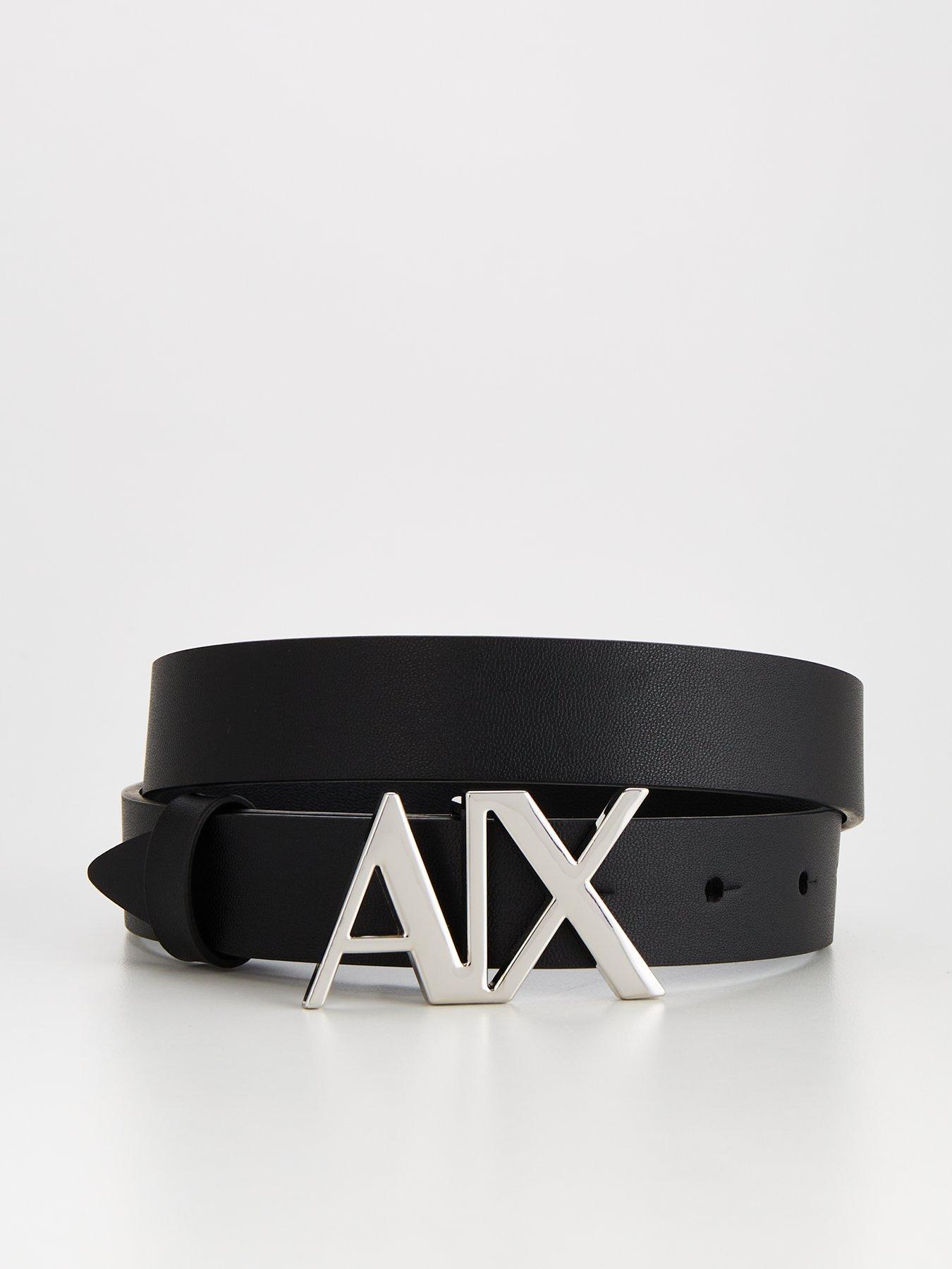 Armani Exchange Armani Exchange Skinny Leather Belt -Black | Very Ireland