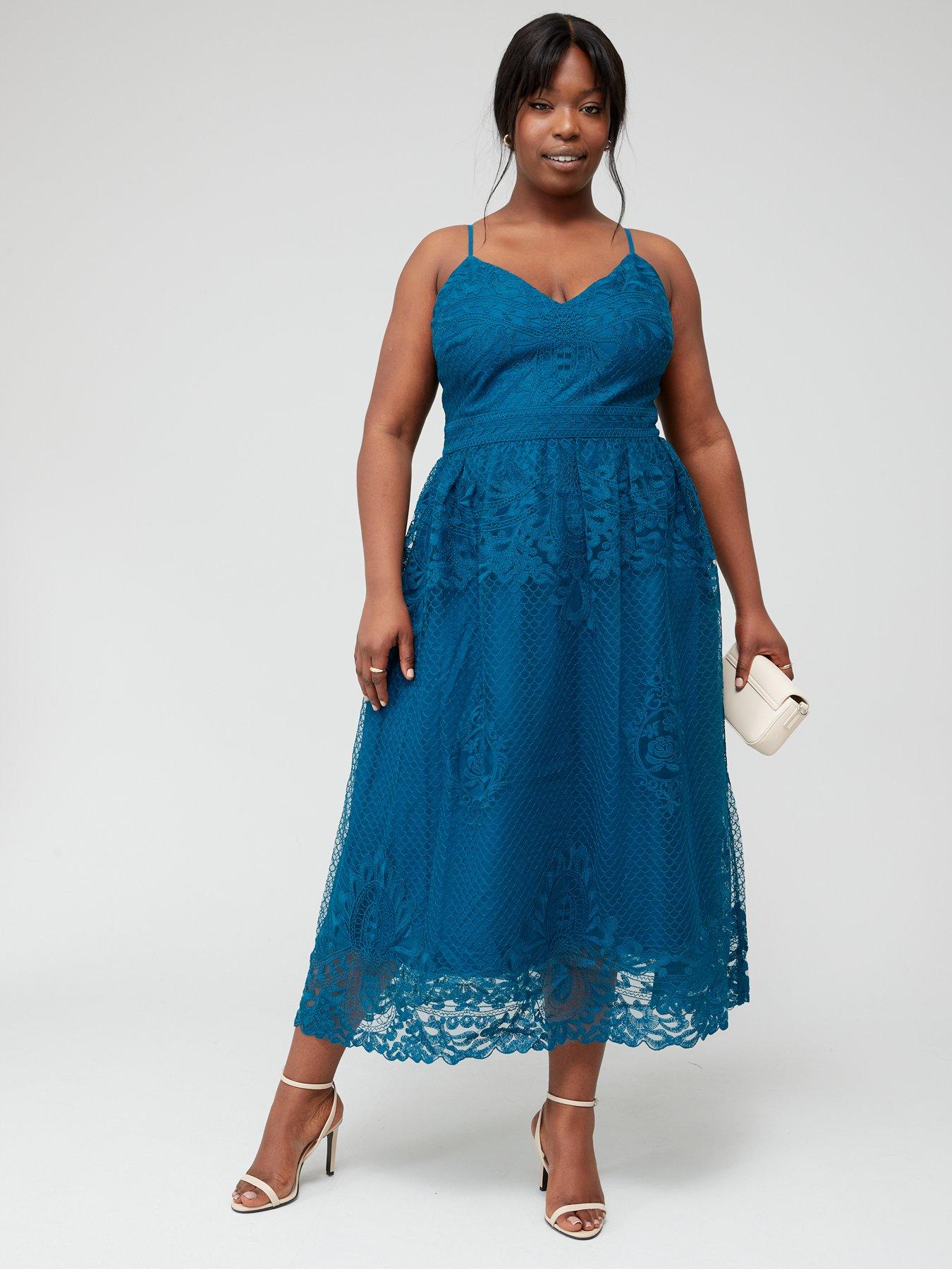 Tiffany blue cocktail deals dress plus size