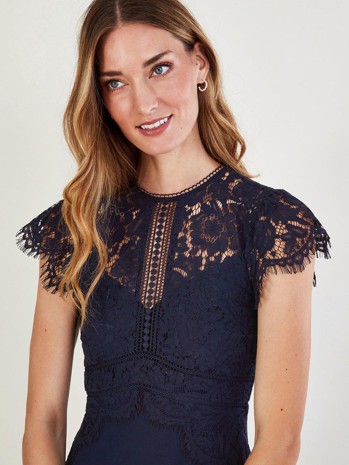 Image 6 of 6 of Monsoon Louise Lace Maxi Bridesmaid Dress