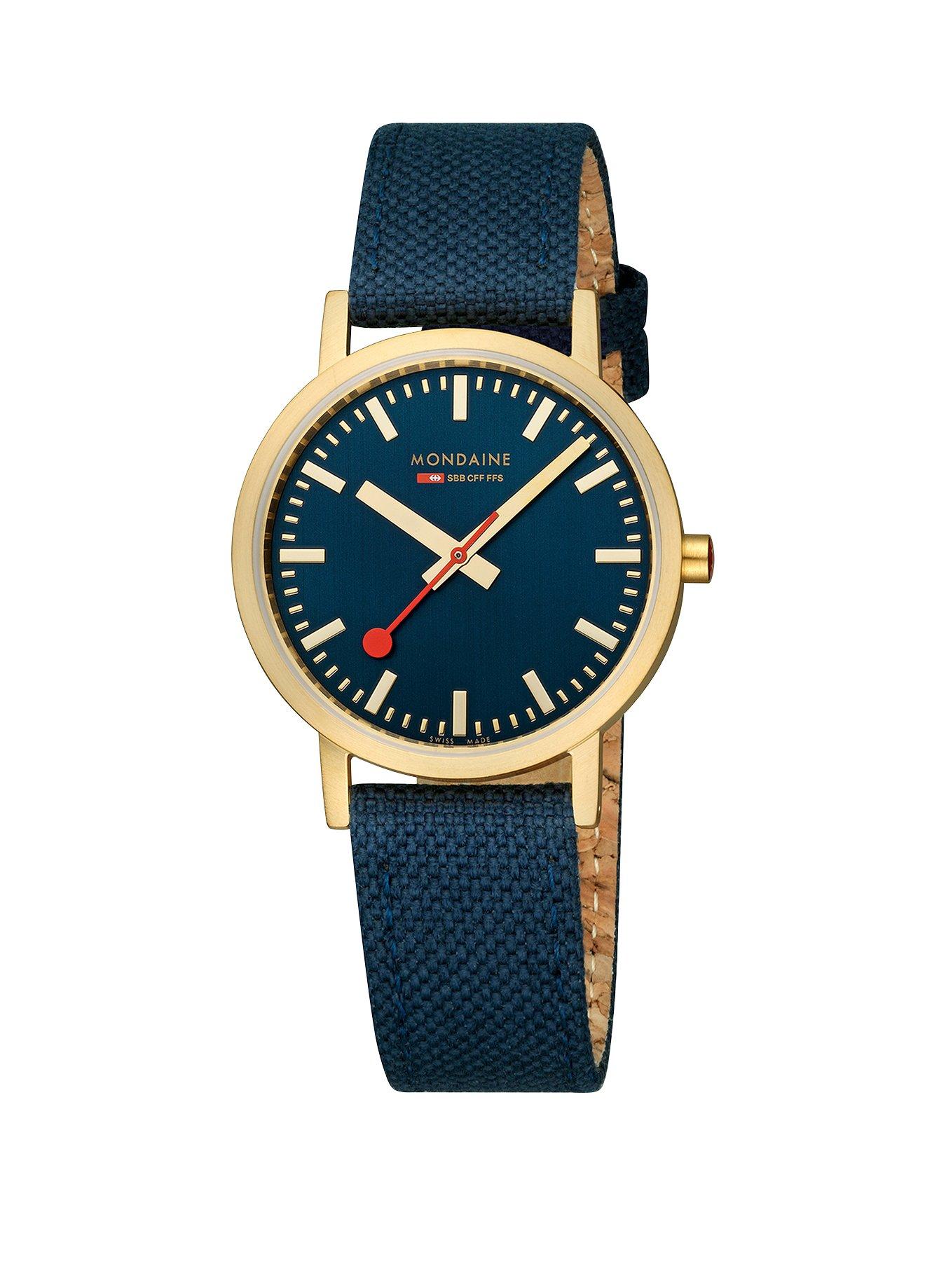 mondaine-classic-golden-36mm-case-deep-ocean-blue-watchstillFront