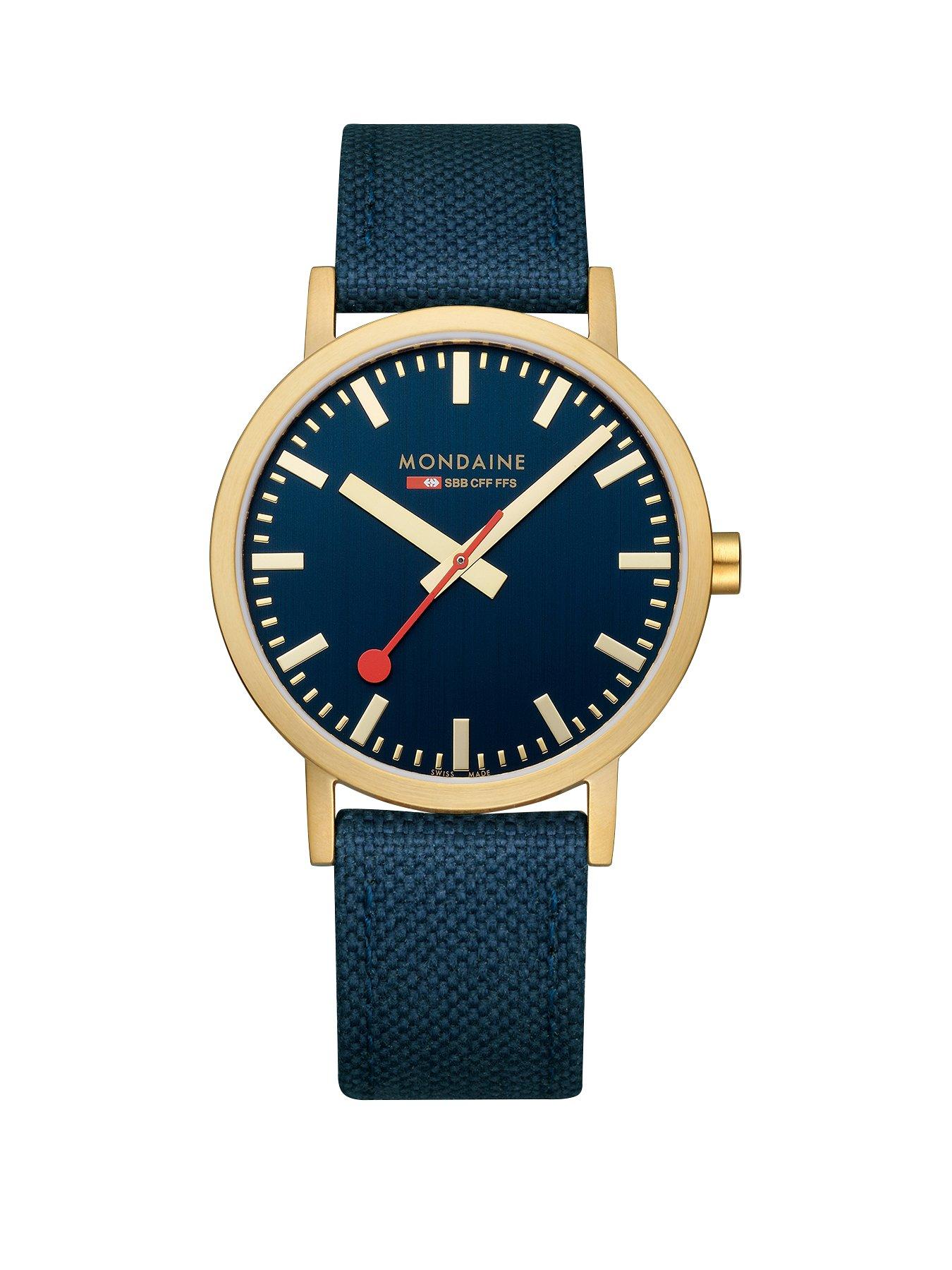 Mondaine Classic 40 Mm Textile With Cork Lining Unisex Watch Very Ireland