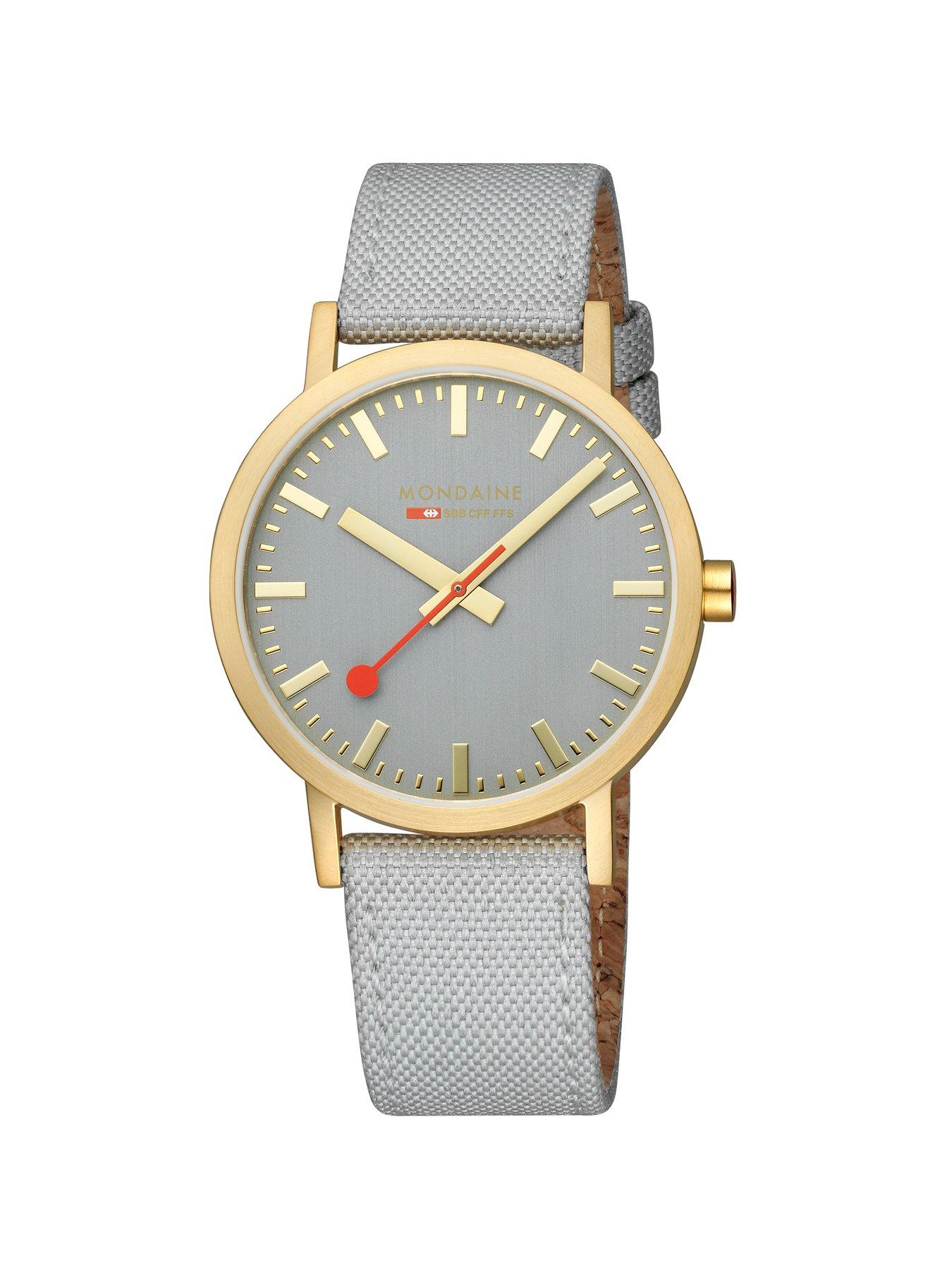 Image 2 of 8 of Mondaine Classic Golden 40mm Case Good Grey Watch