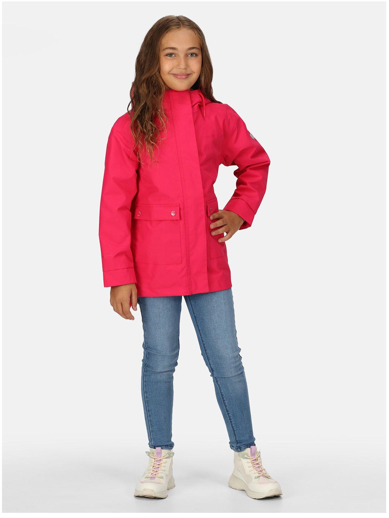 Girls pink store waterproof jacket