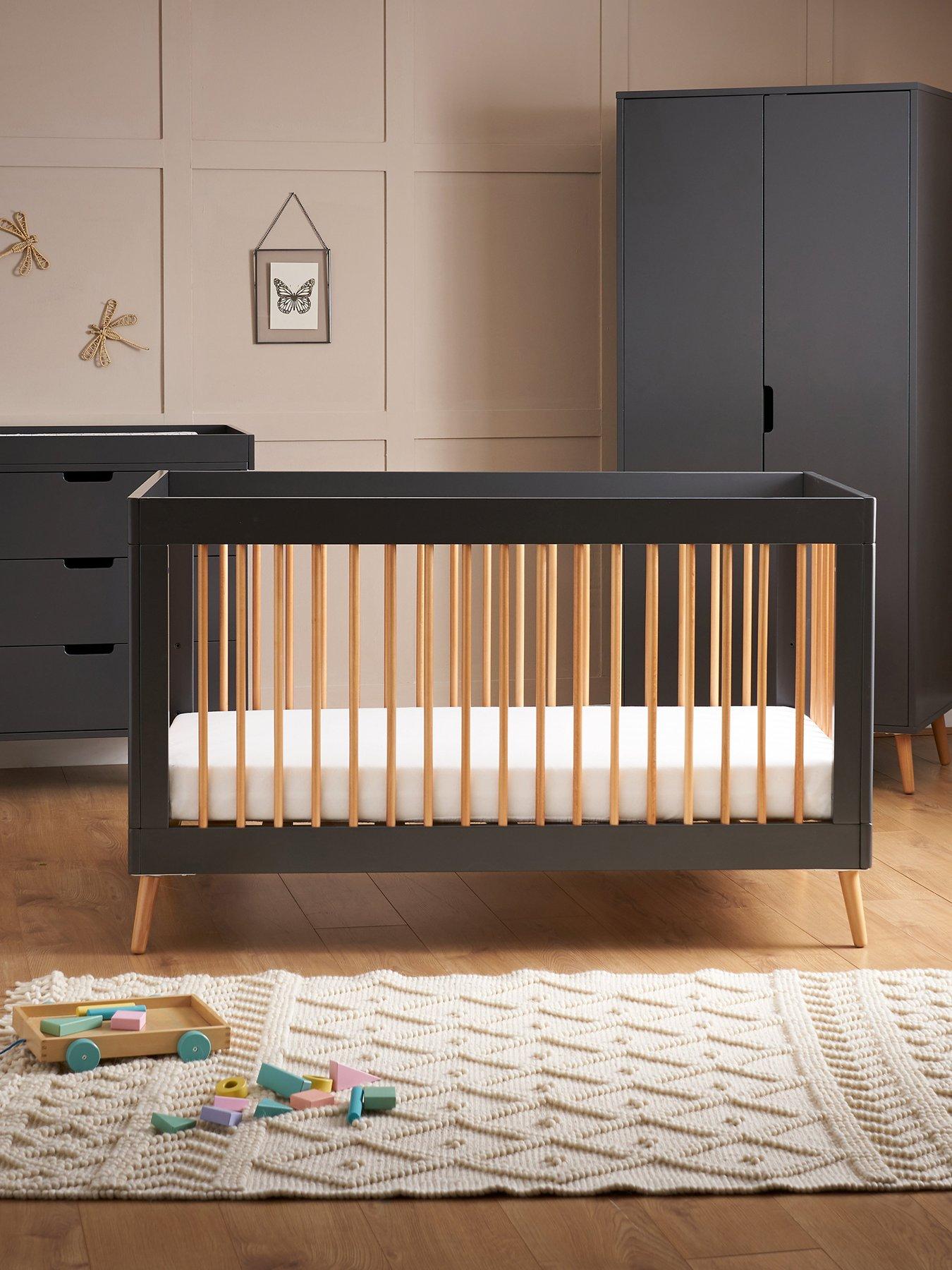 Image 1 of 7 of Obaby Maya 3 Piece Room Set - Slate with Natural
