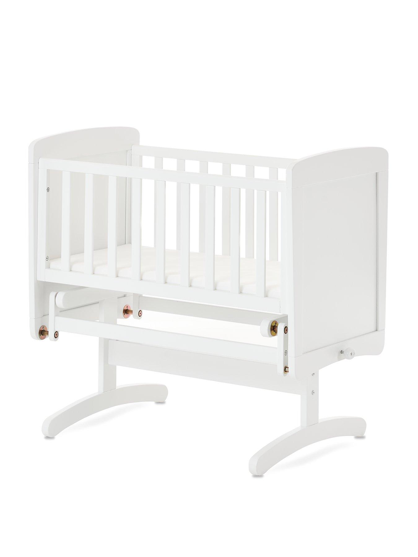 Image 2 of 3 of Obaby Gliding Crib and Mattress - White