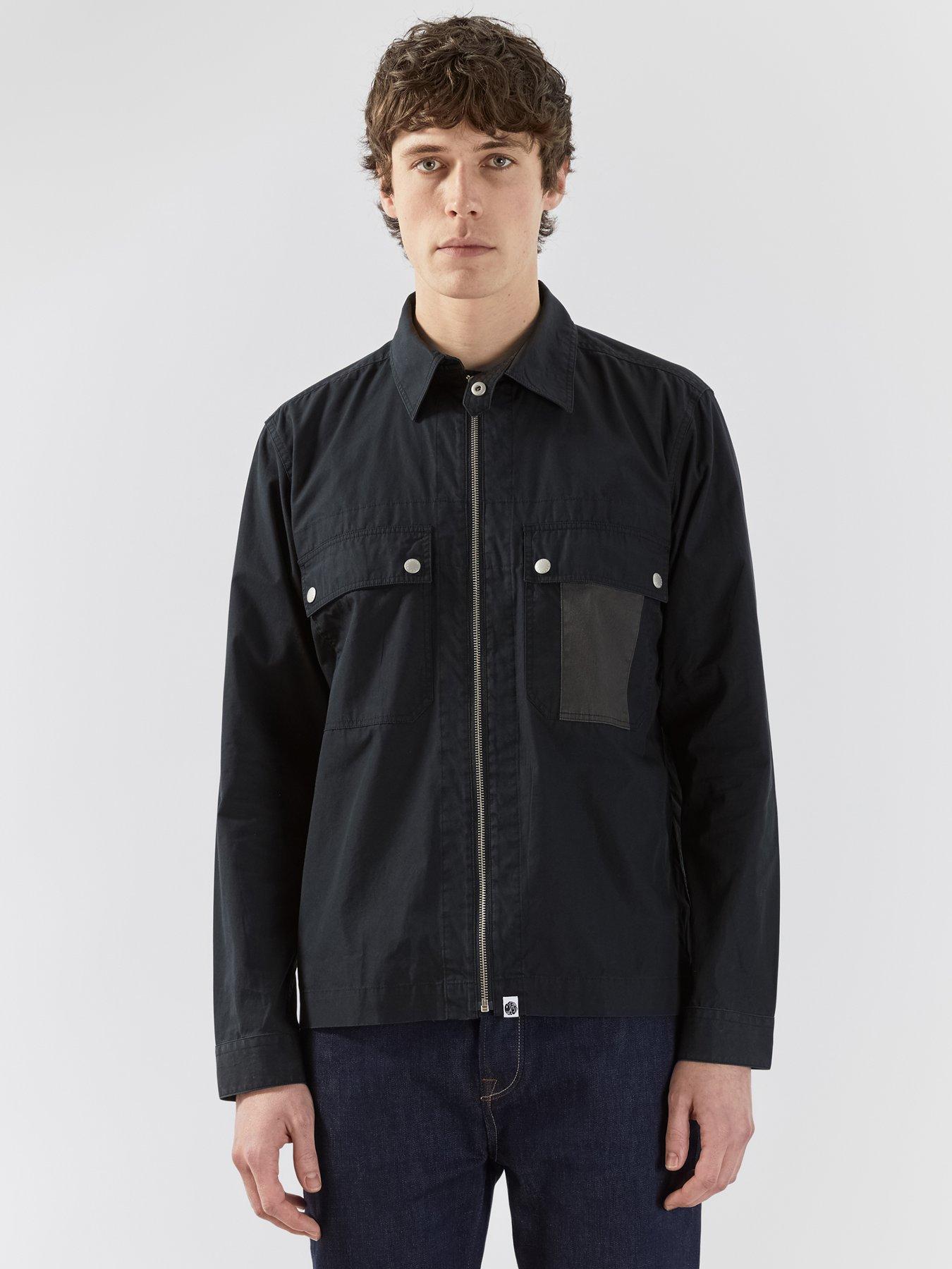pretty-green-larman-zip-overshirt-black