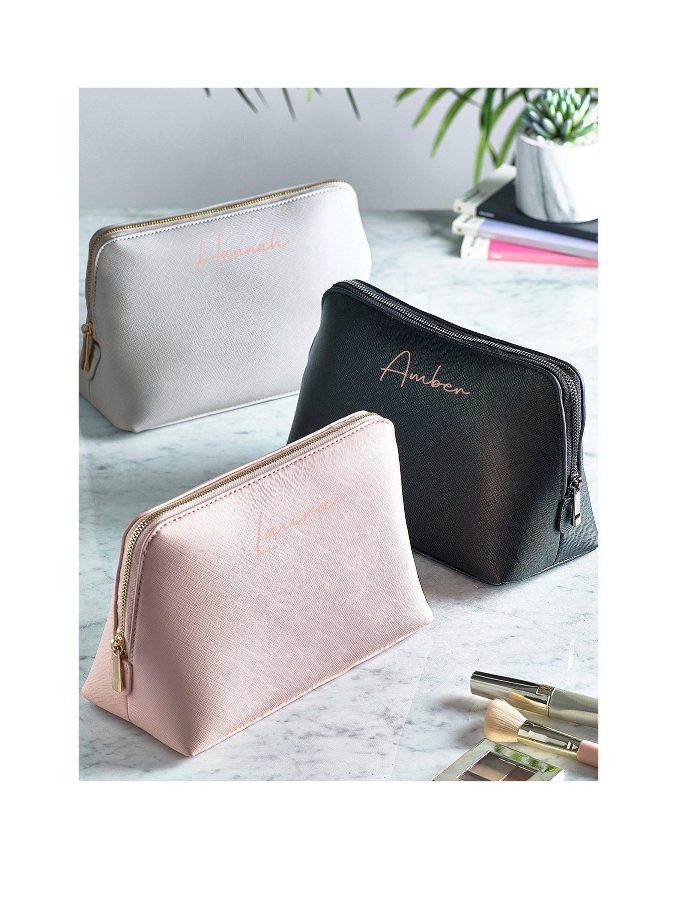 Large personalised makeup bag sale