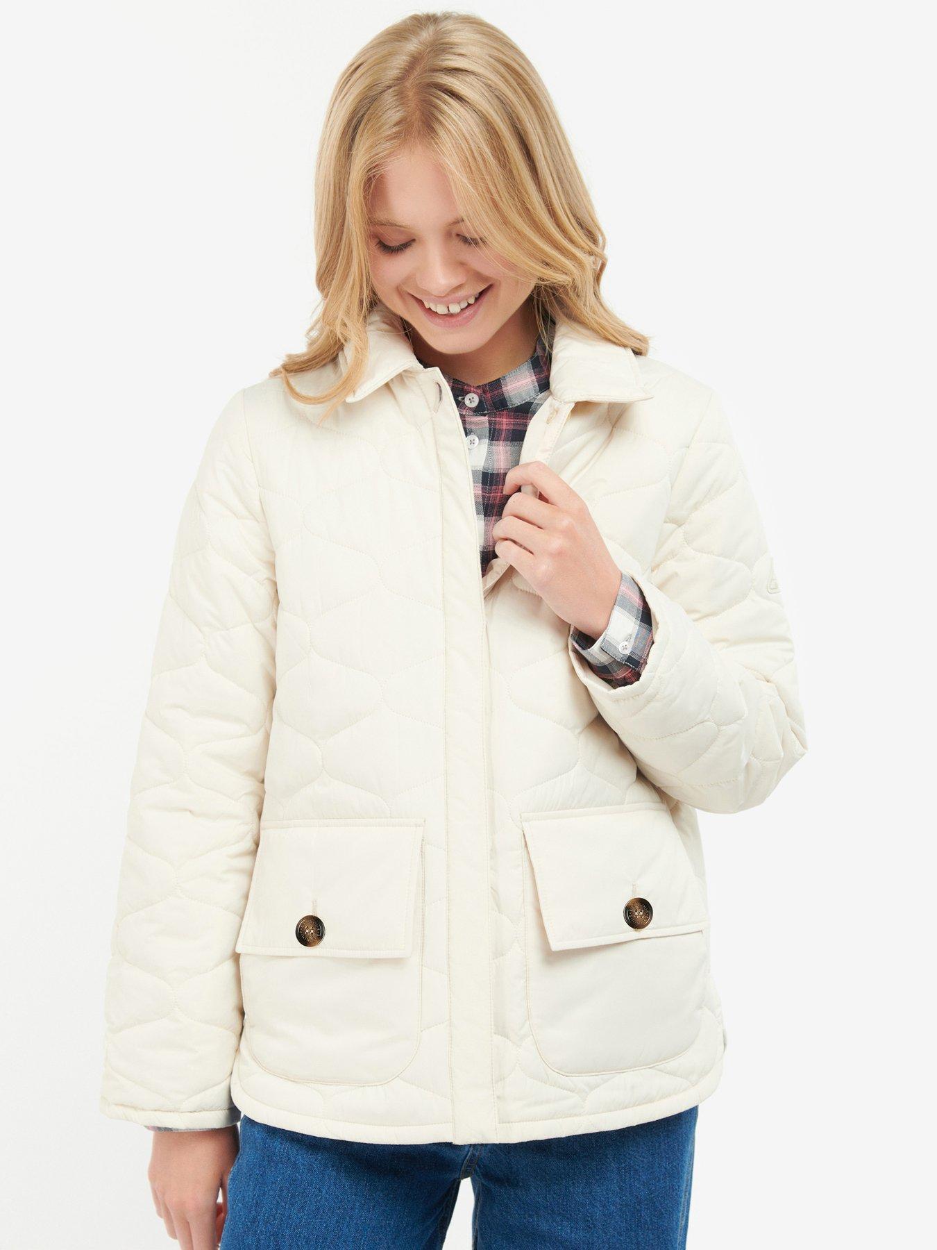 Womens white barbour clearance jacket