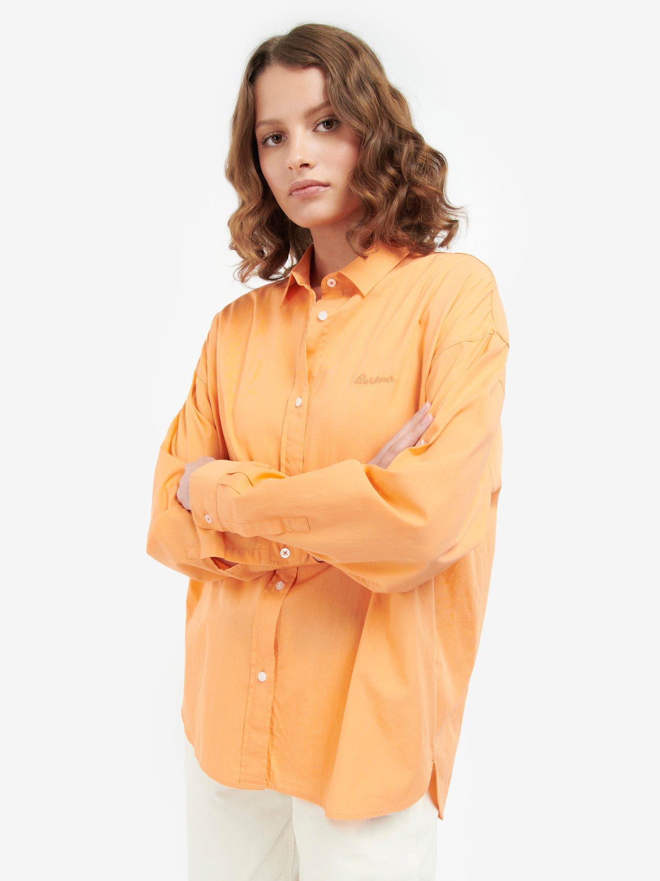 Barbour shirts cheap womens Orange