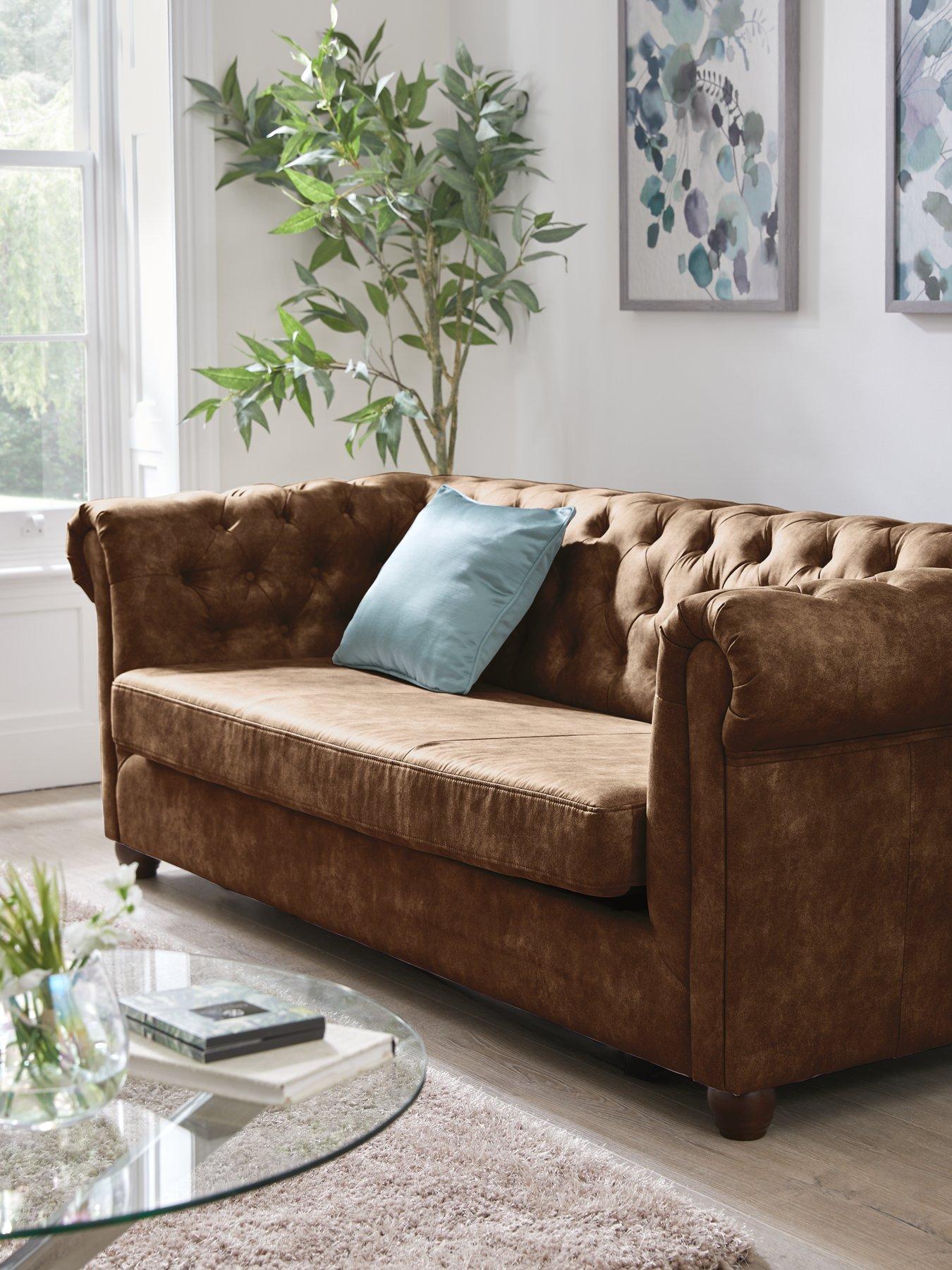 very-home-chesternbspleather-look-3-seater-sofa-bednbsp--fscreg-certified