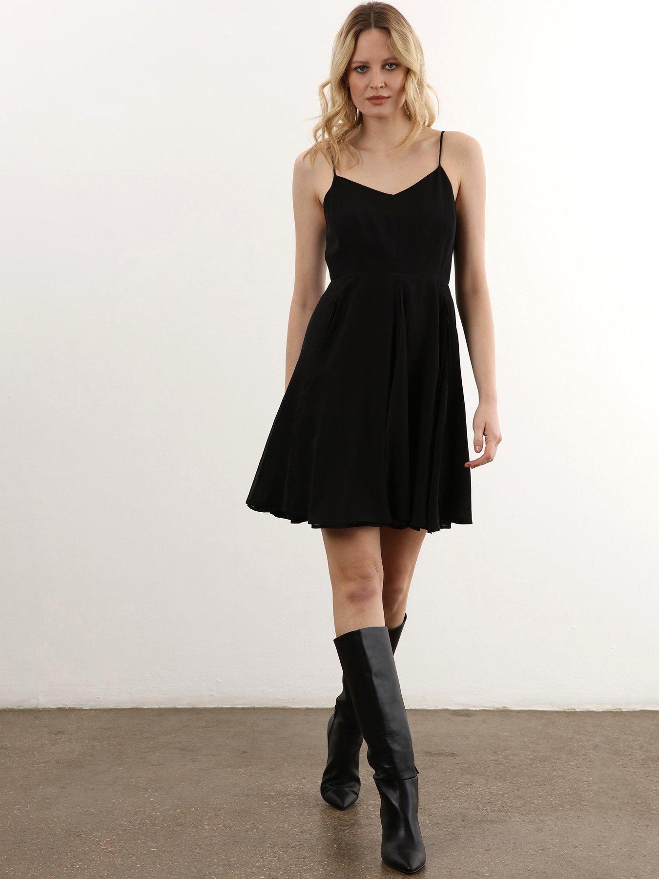 Image 1 of 6 of Religion Jewel Mini Dress - Black