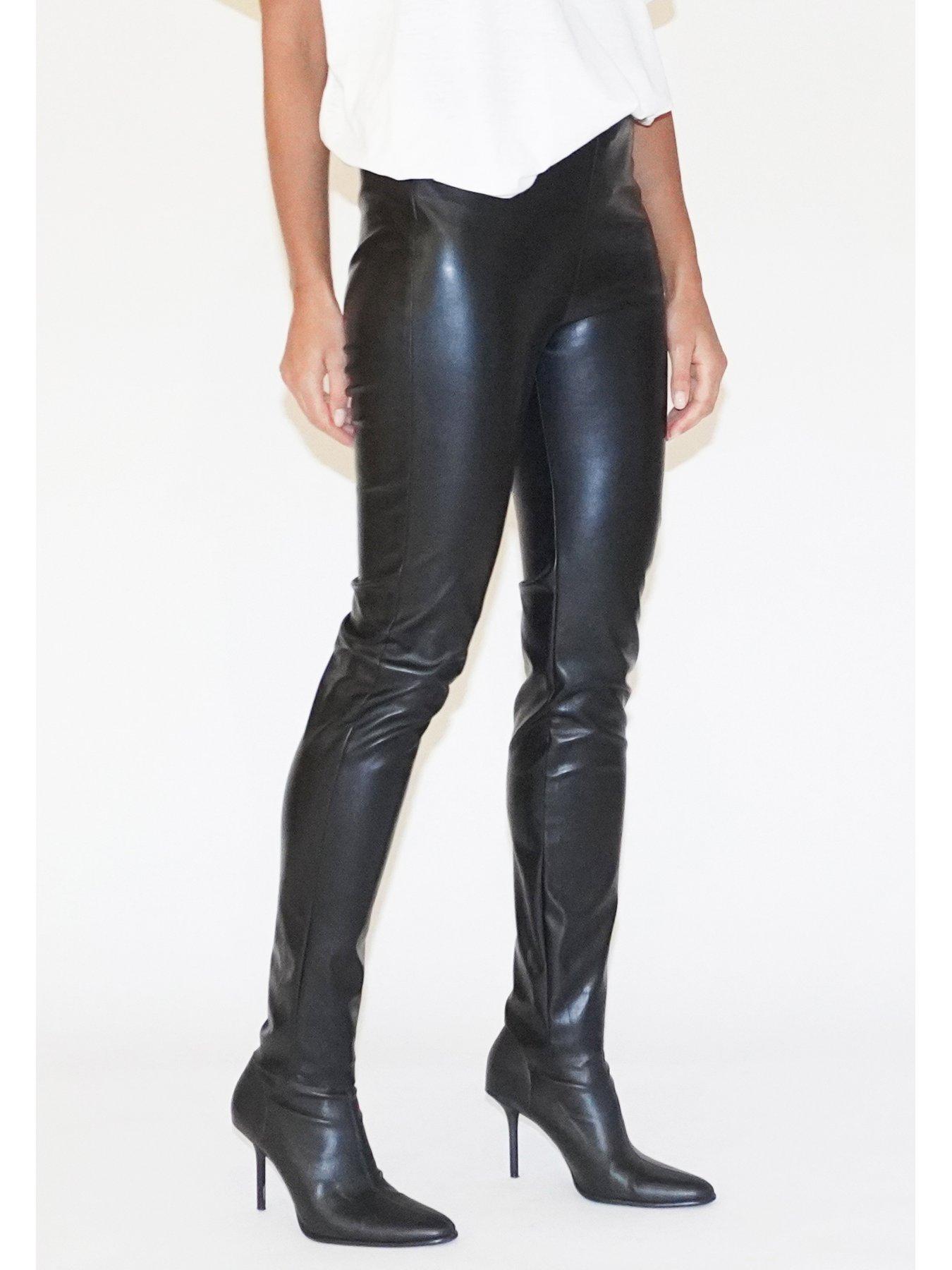 religion-faux-leather-trousers-blackstillFront