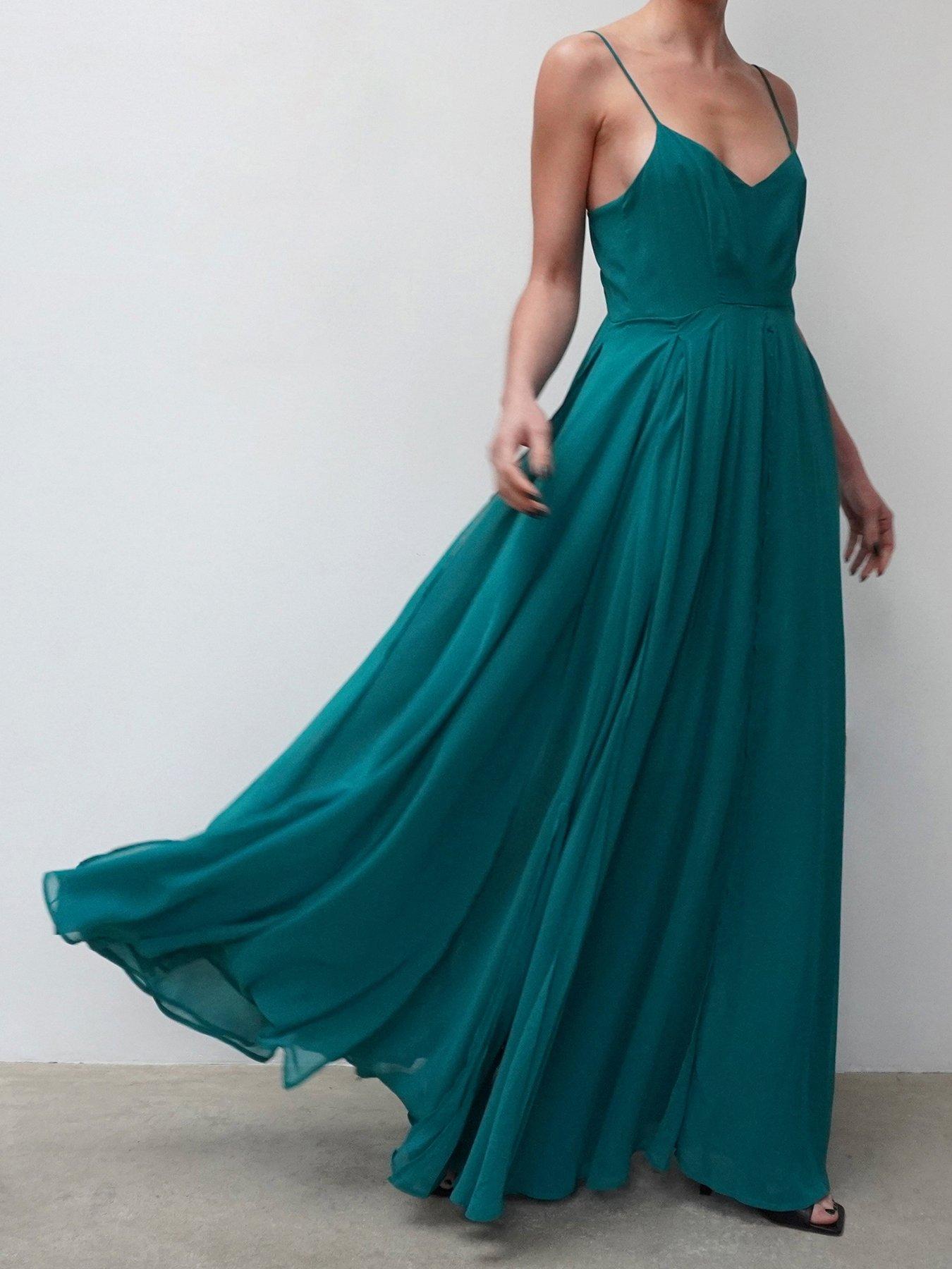 Image 1 of 6 of Religion Olsen Maxi Dress - Green