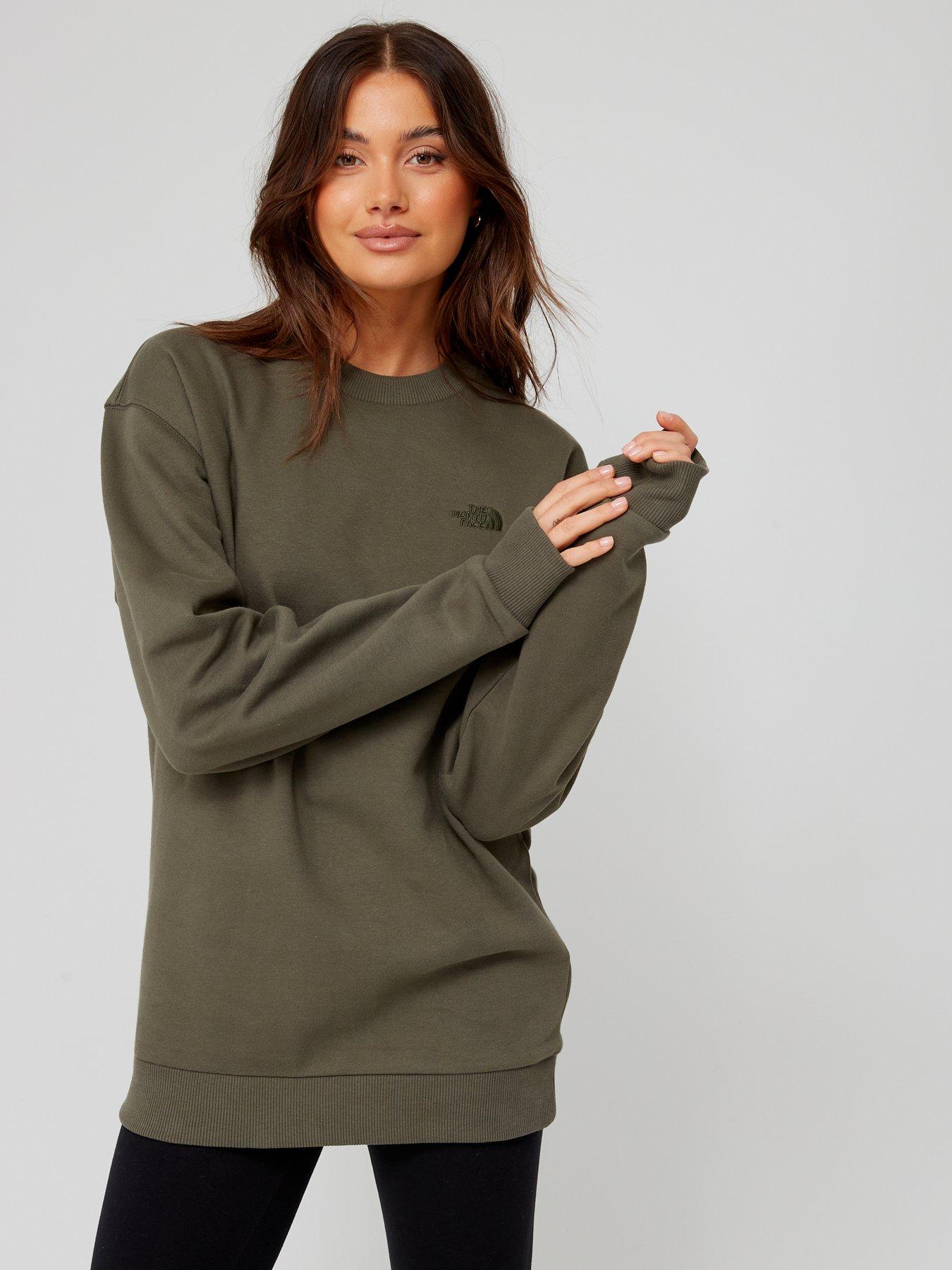 North face shop green sweatshirt