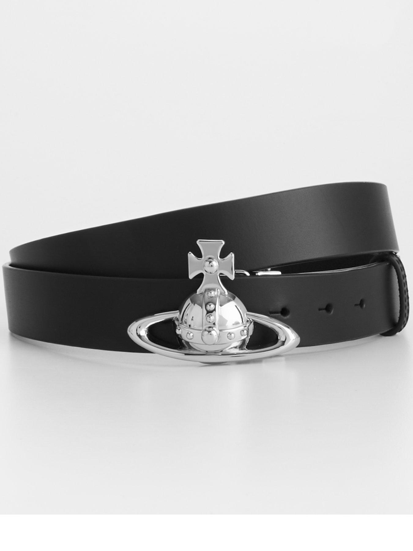 Vivienne westwood black on sale orb belt womens