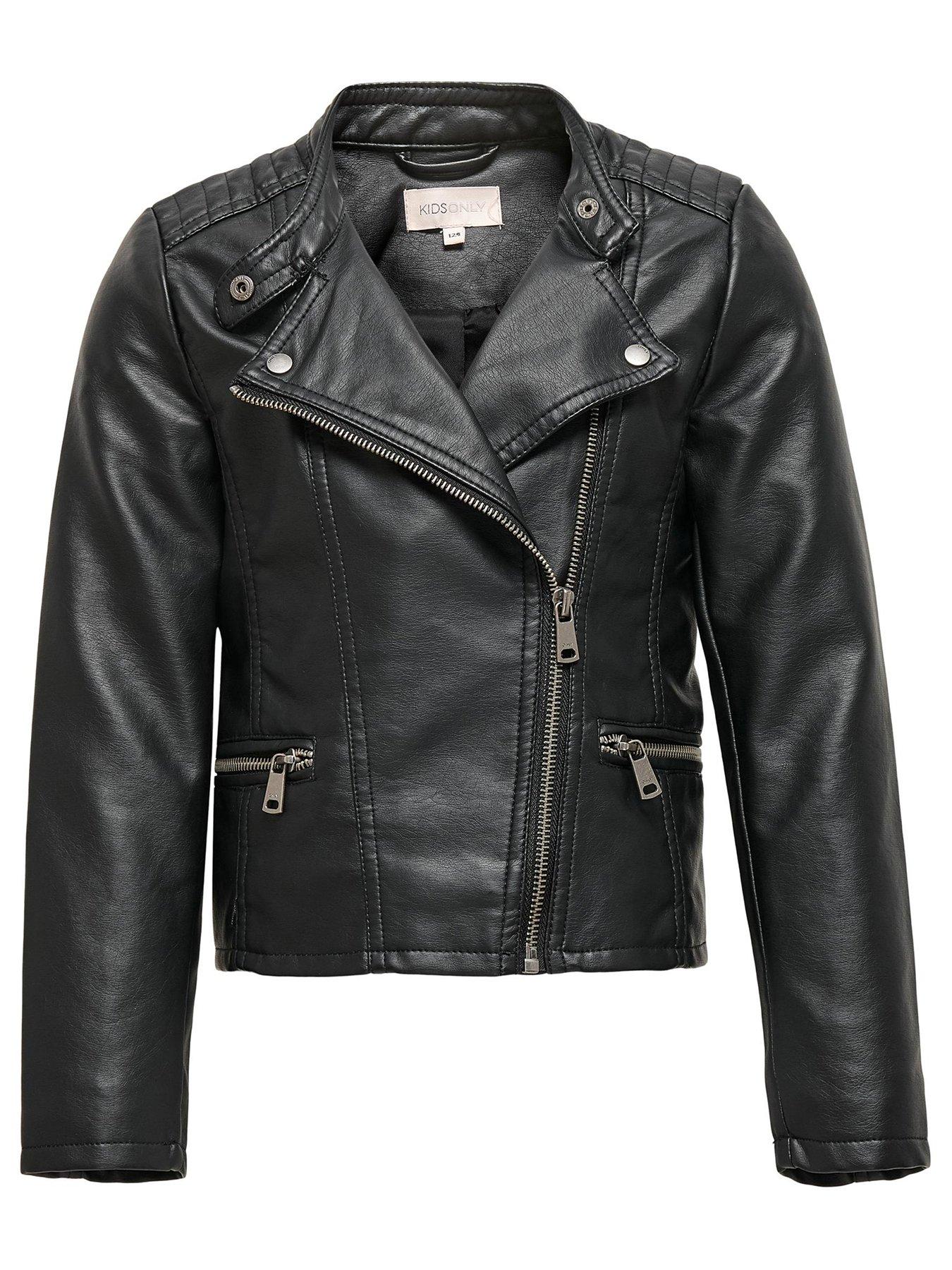 only-kids-girls-freya-faux-leather-biker-jacket-black